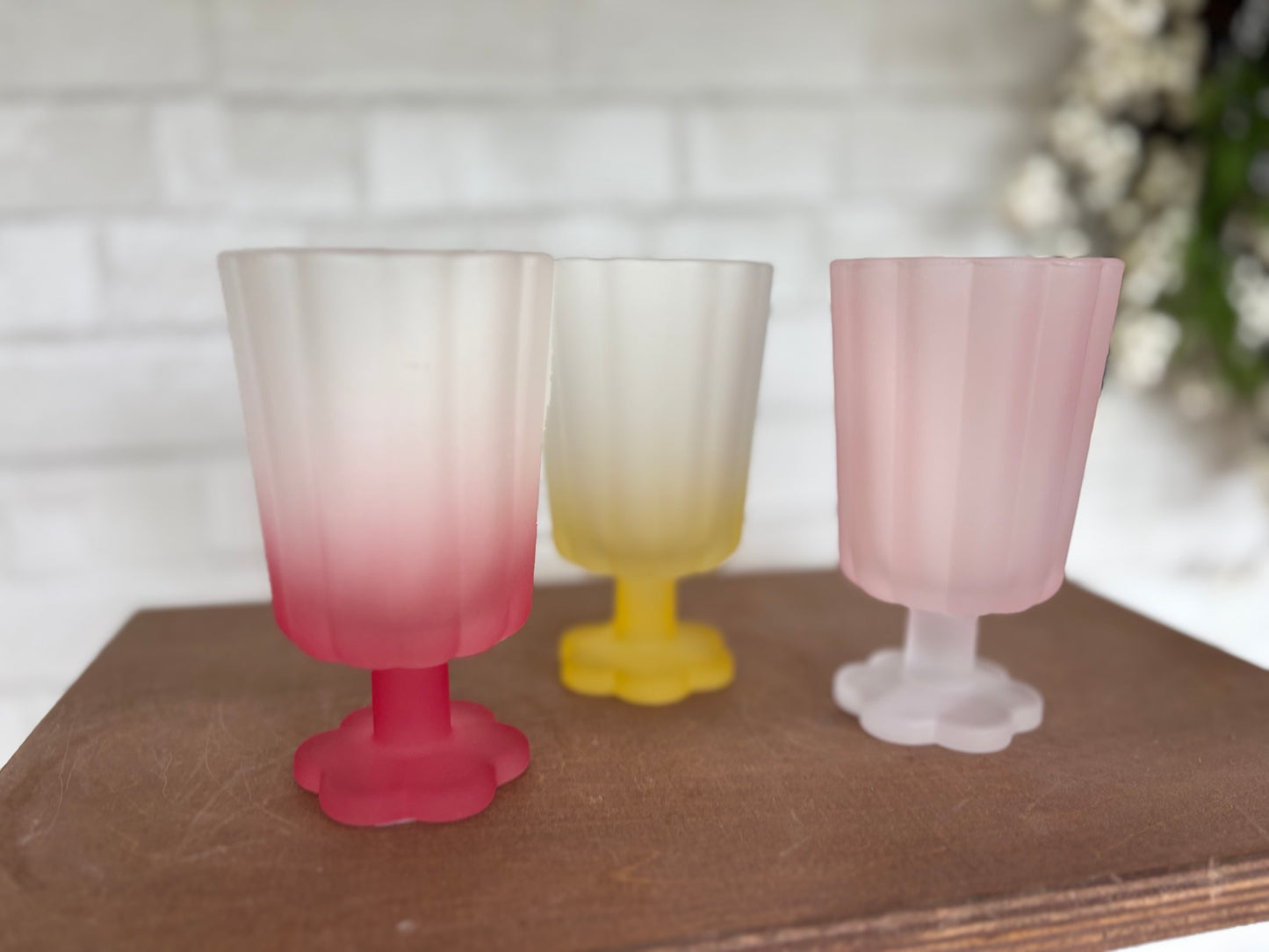 Flower Shape Glass Cup