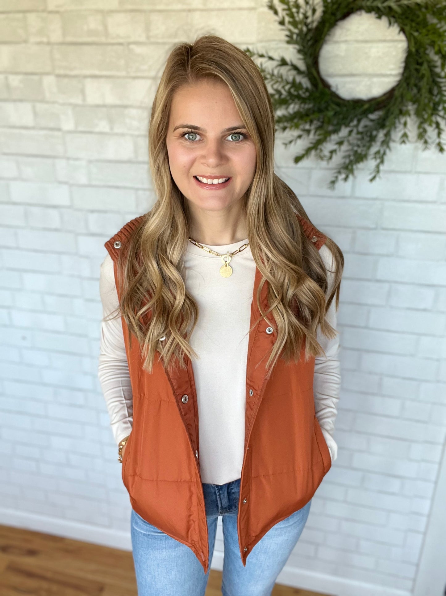 Shay Sweater Vest - Copper