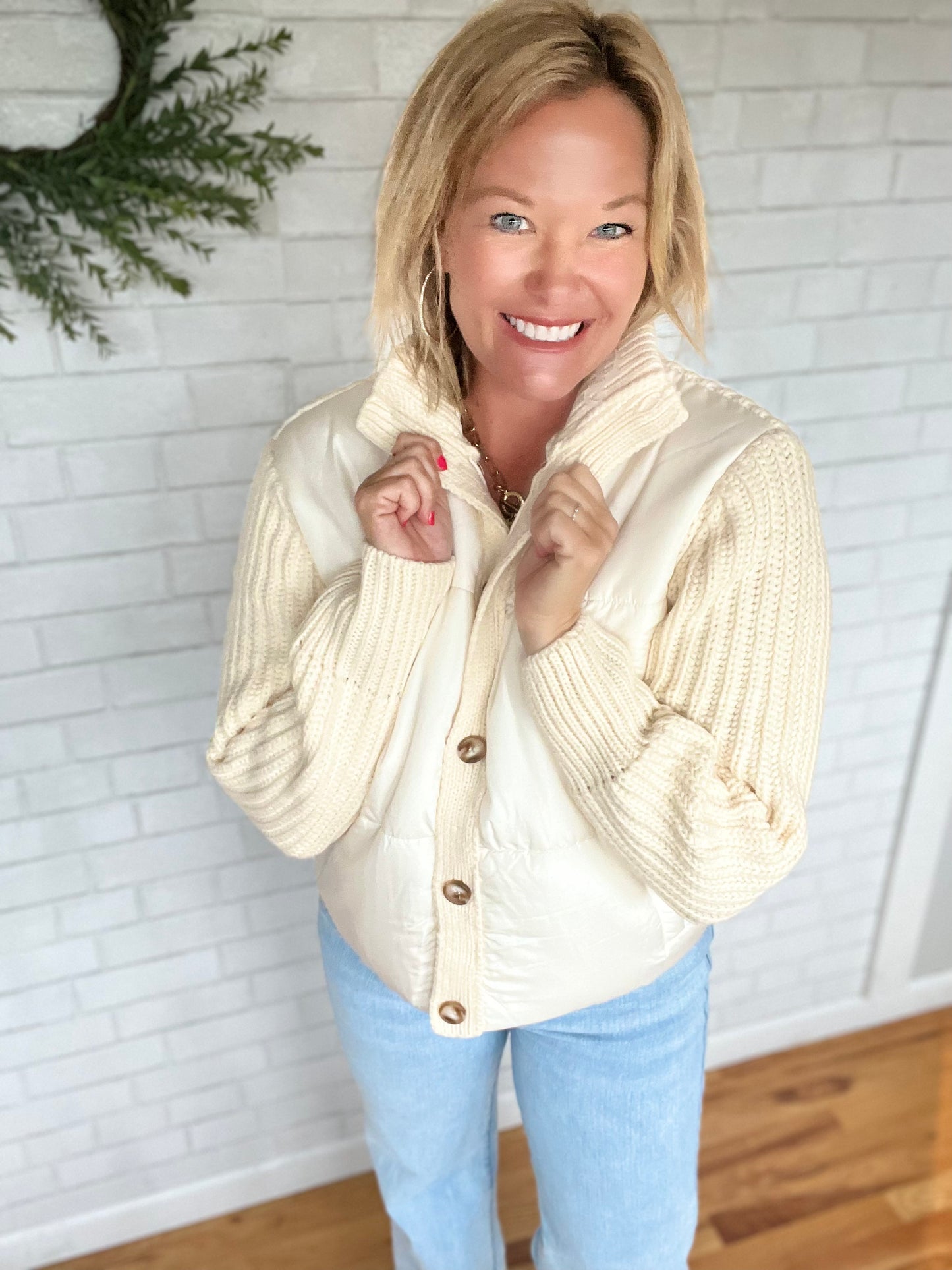 Kiana Quilted Jacket - Cream