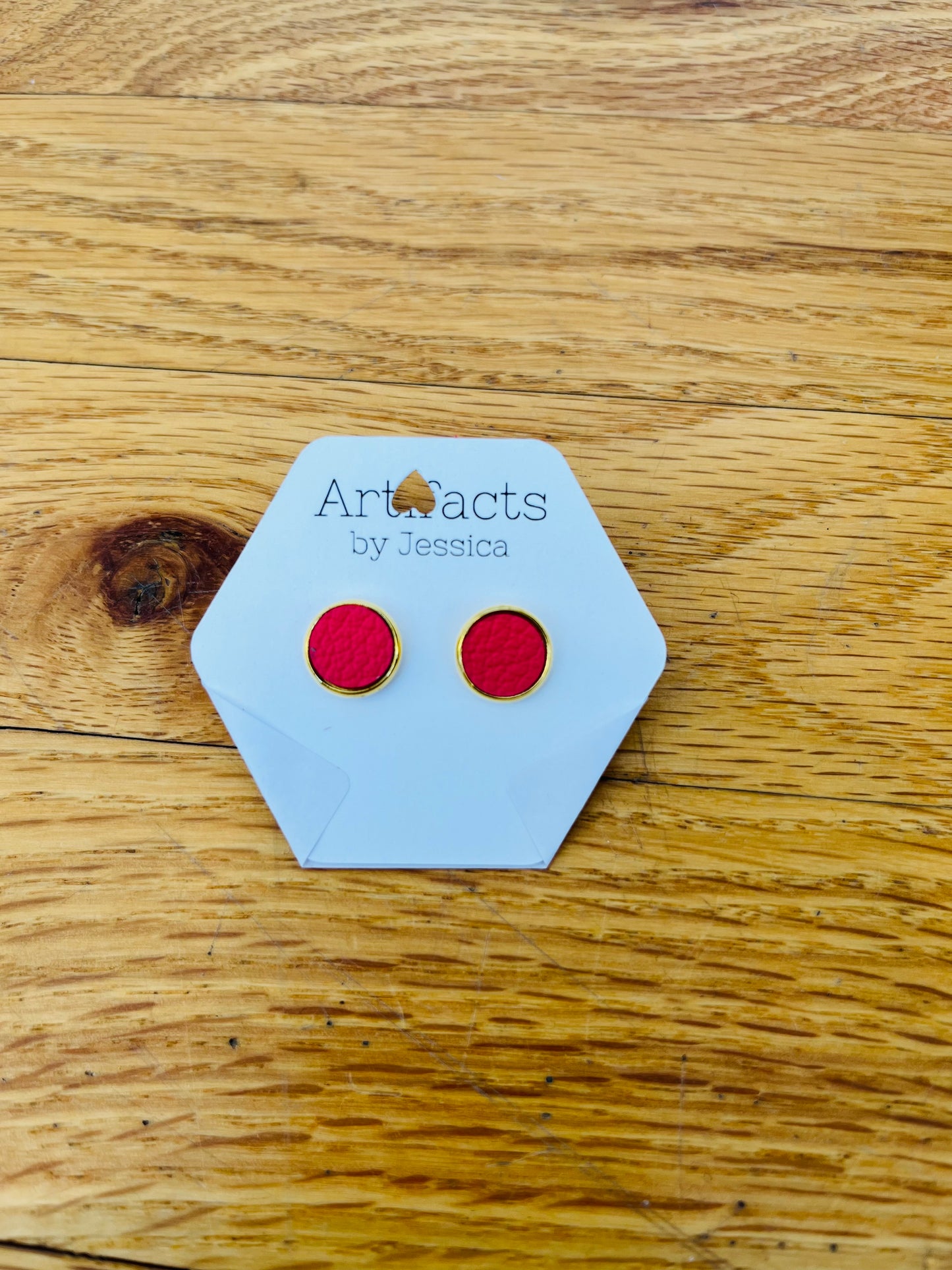 Circle Leather Studs - Spring
