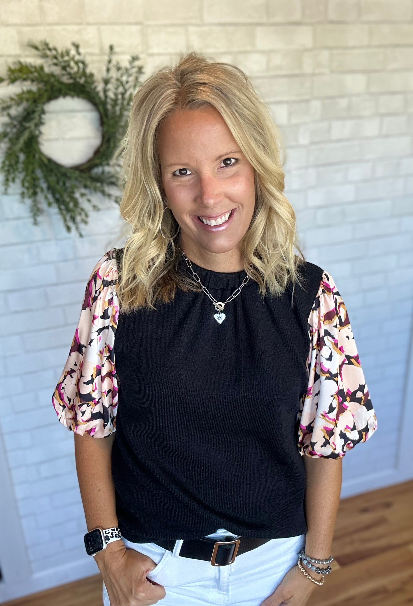 Mara MIxed Media Blouse