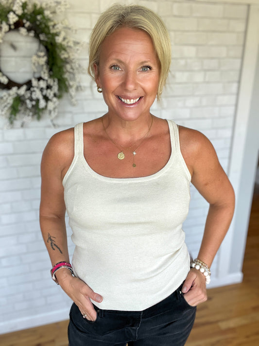 Corinne Tank- Bone White