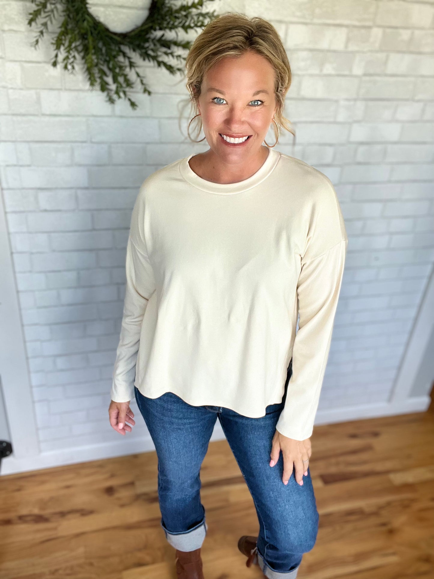 Deena Knit Top - Natural