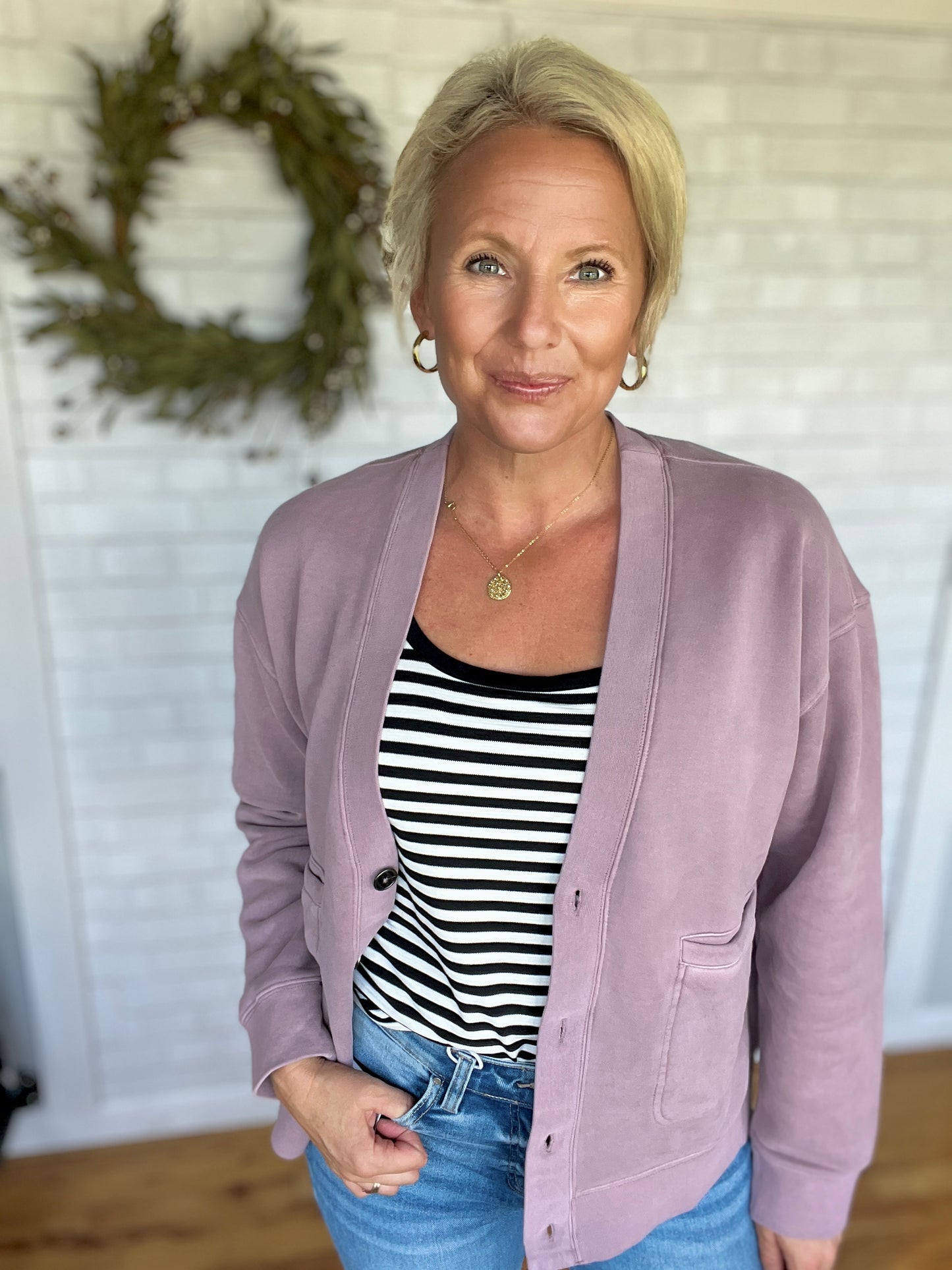 Serenity Cardigan- Dusty Lavender