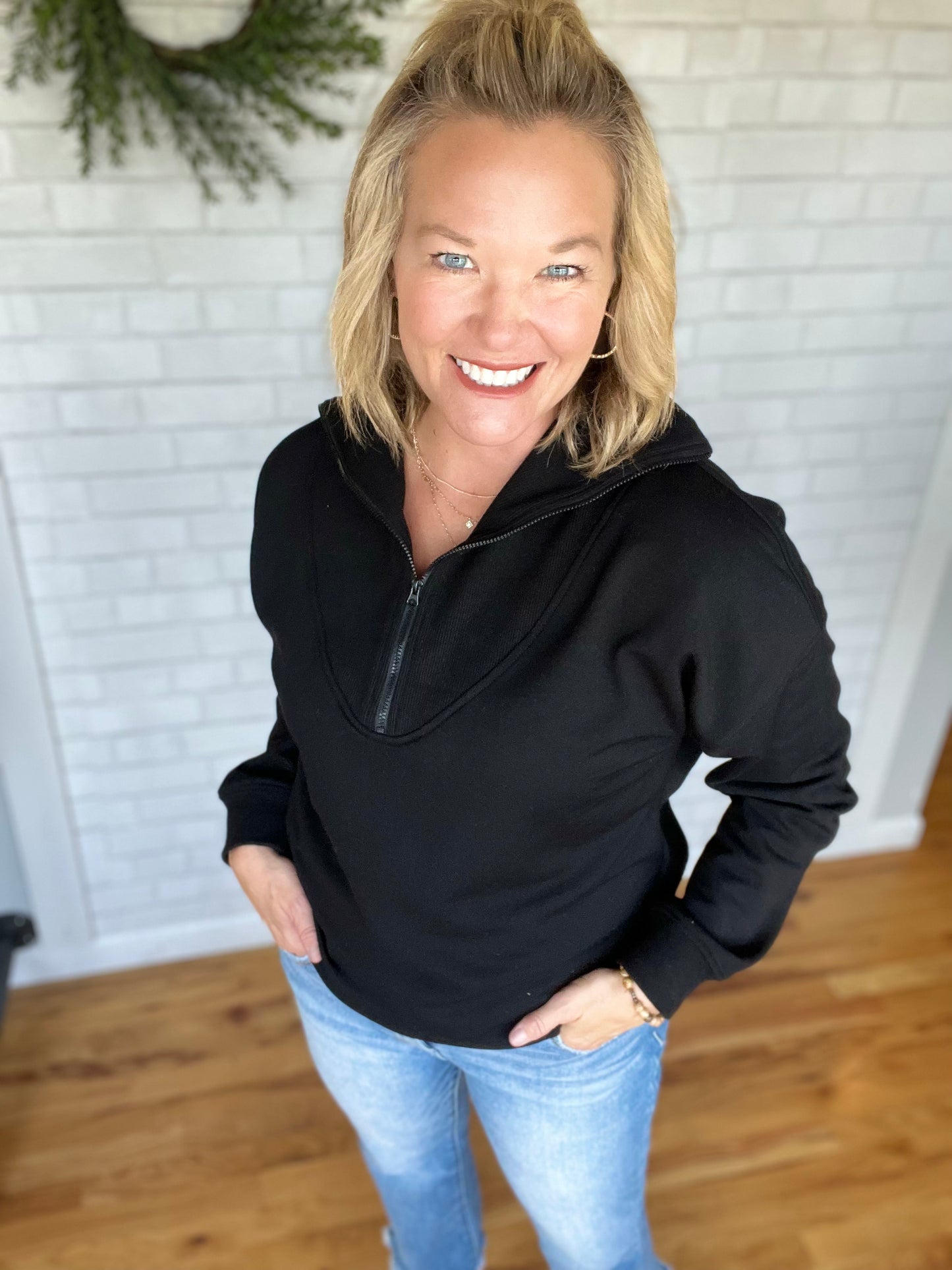 Black Quarter Zip