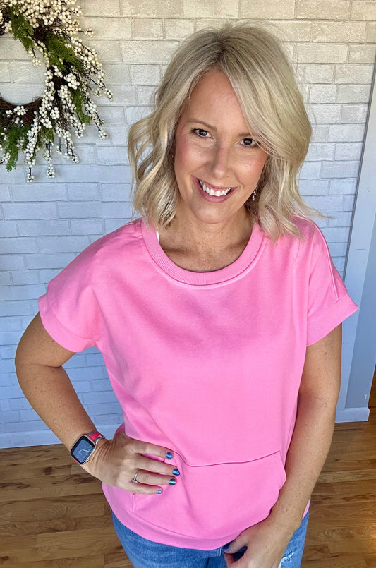 Molly Terry Top - Pink
