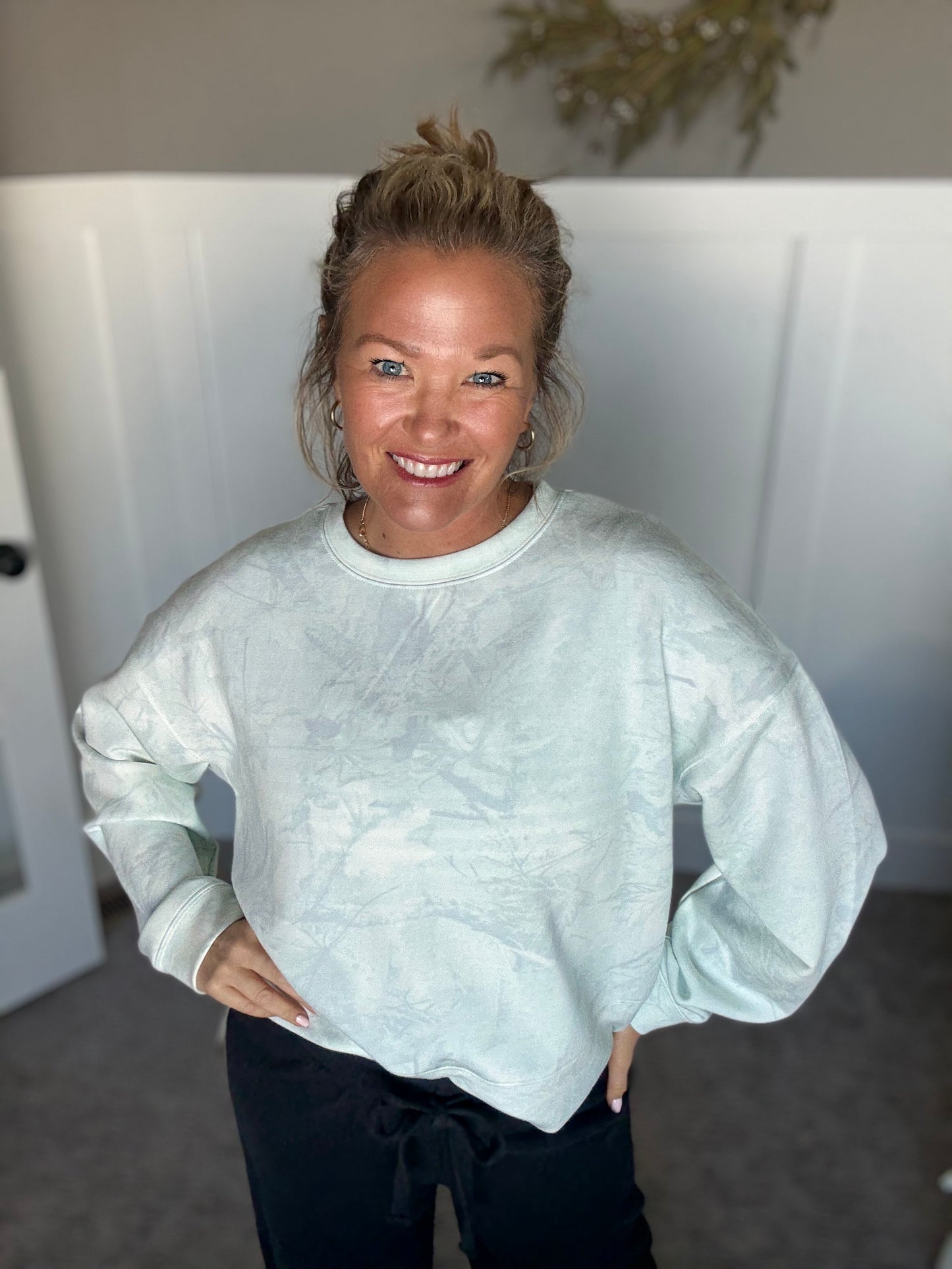 Martina Pullover - Camo Sky Blue