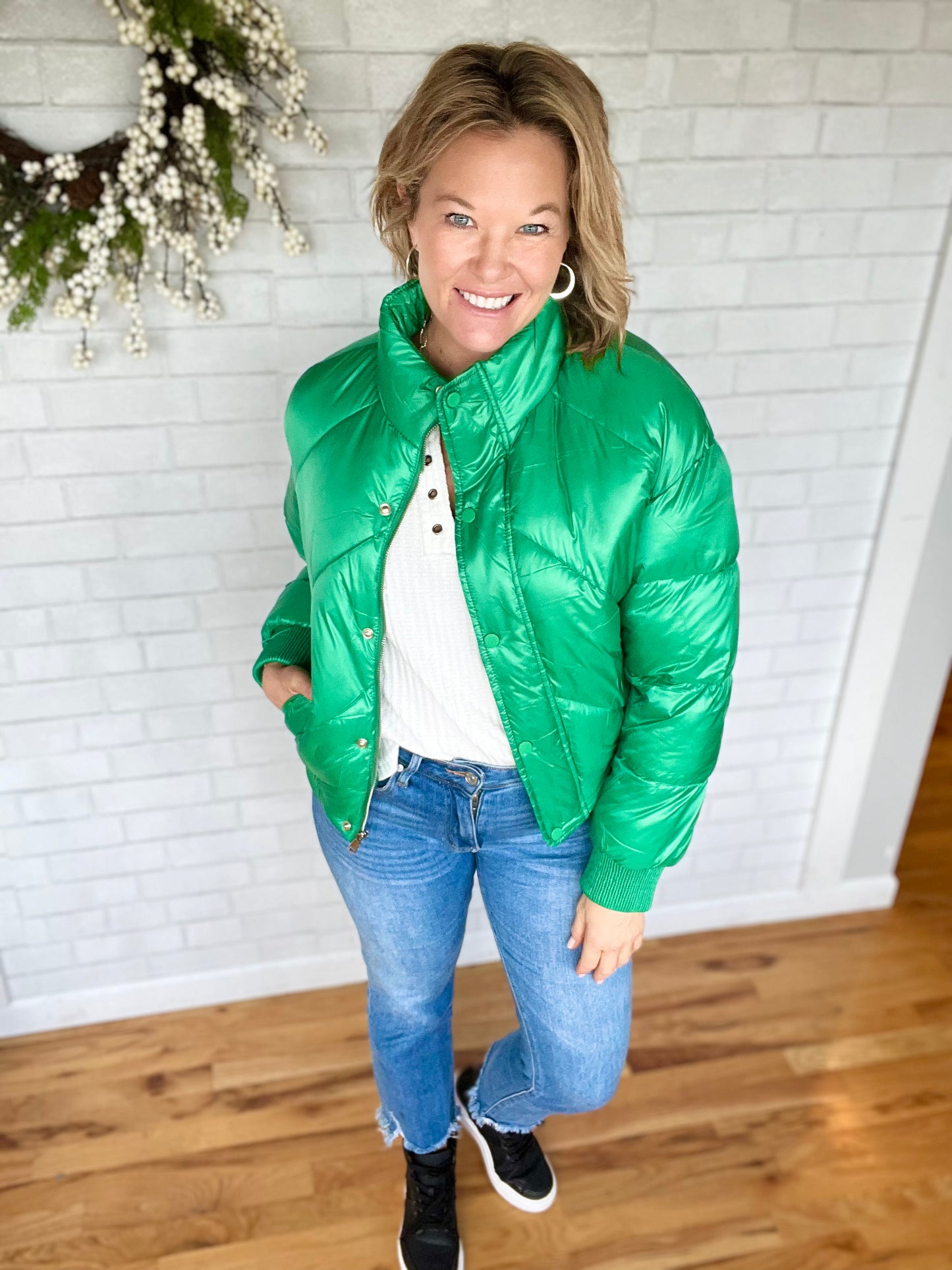 Puffer Jacket- Green