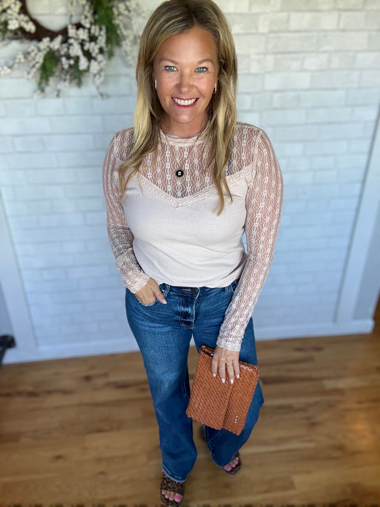 Cherie Lace Mock Top