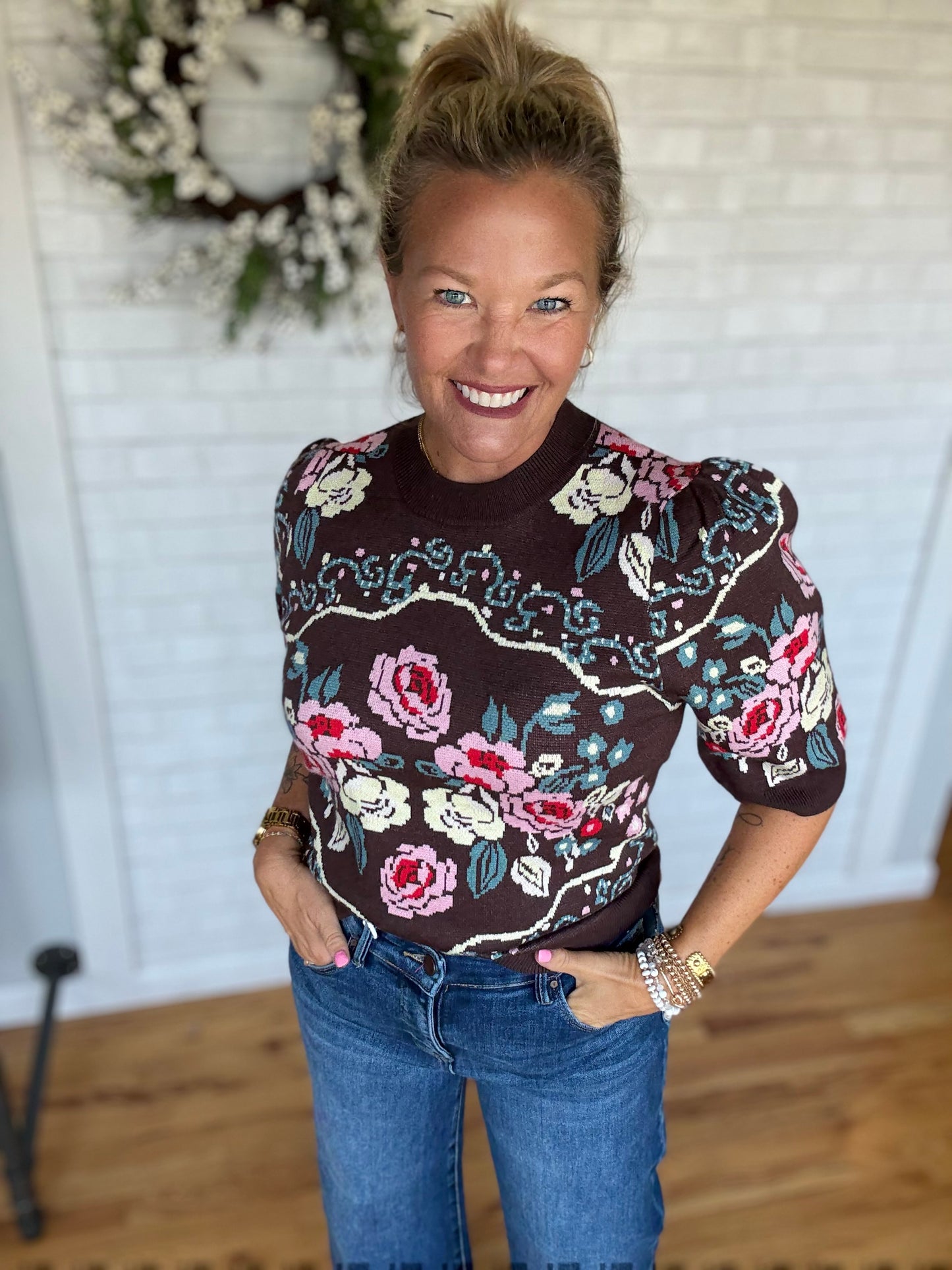 Frannie Floral Knit Top