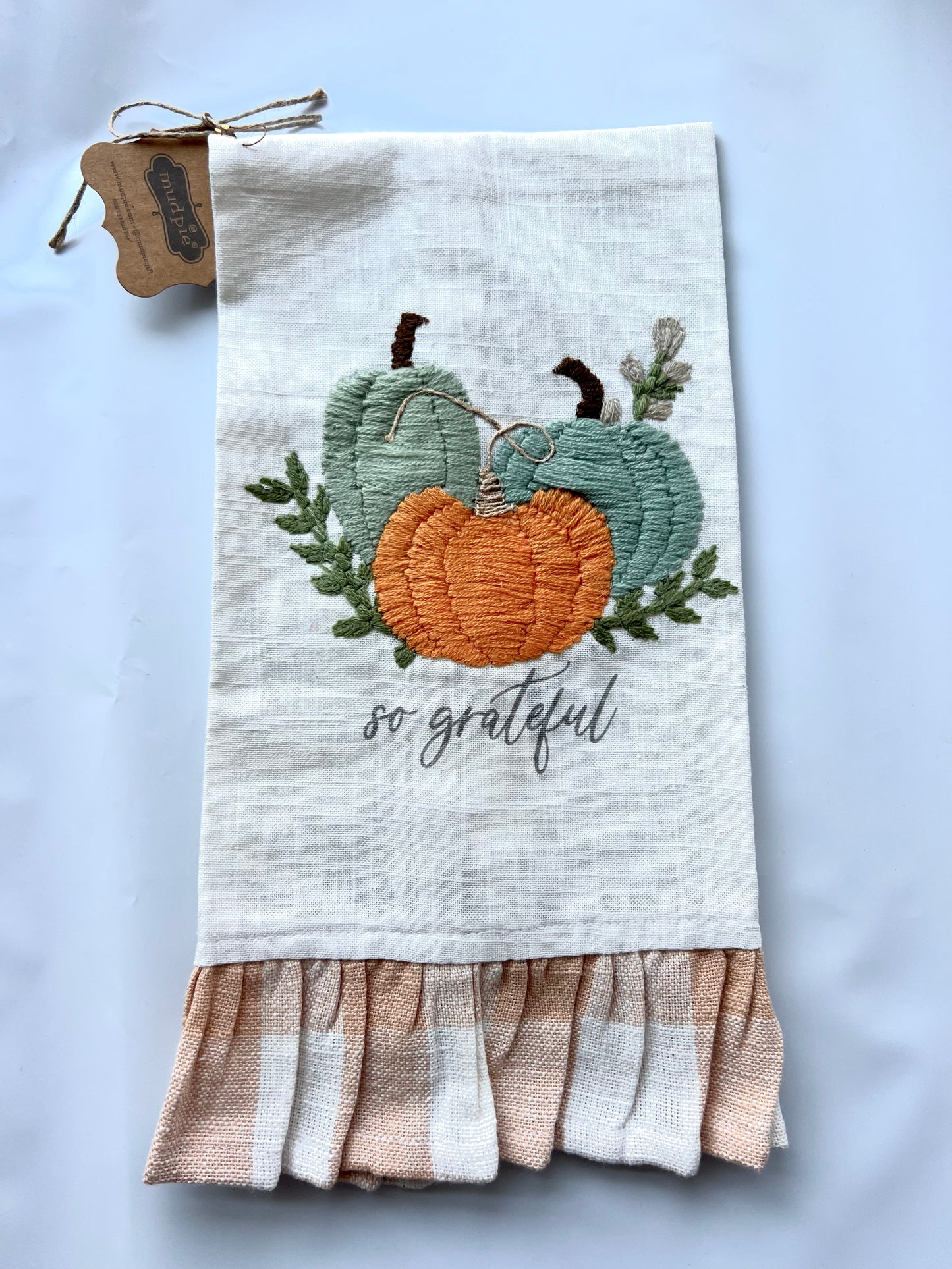 Grateful Embroidered Towel
