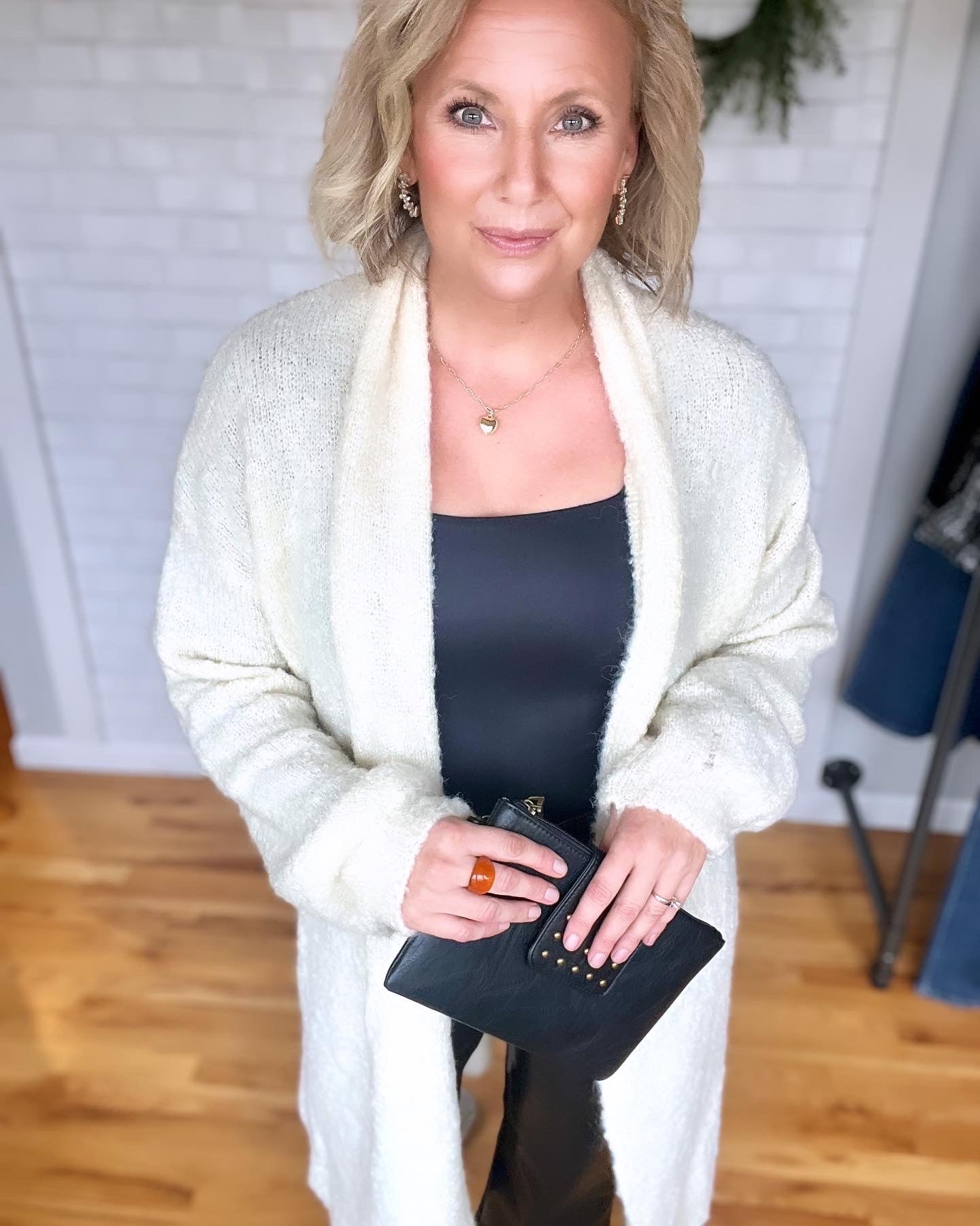 Cream Sweater Duster
