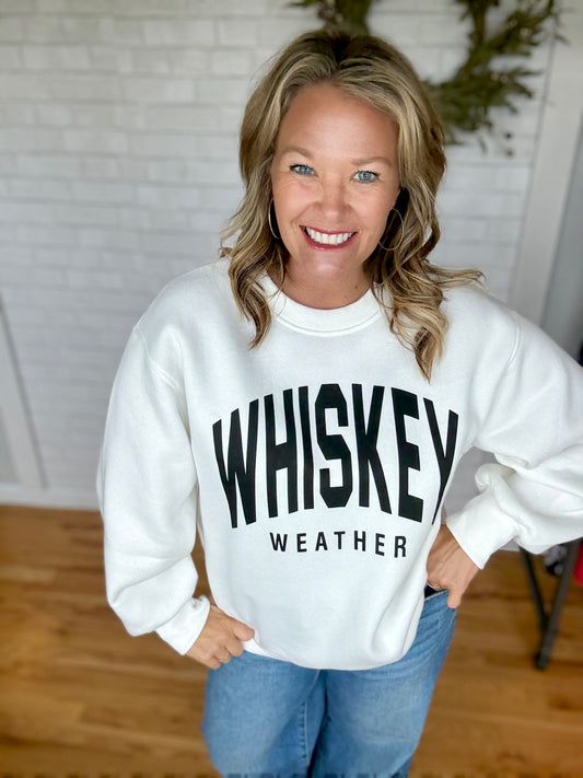 Whiskey Weather Sweatshirt - White