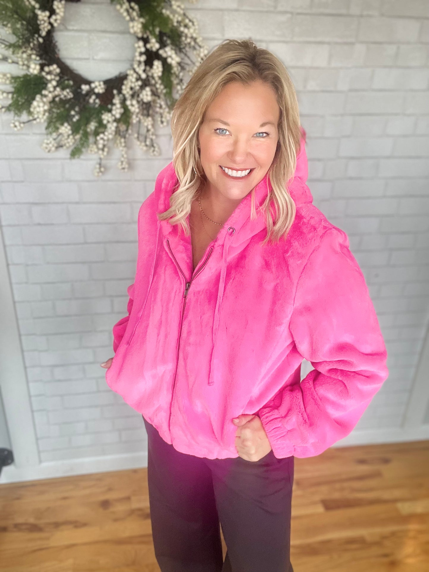 Pink Fur Jacket