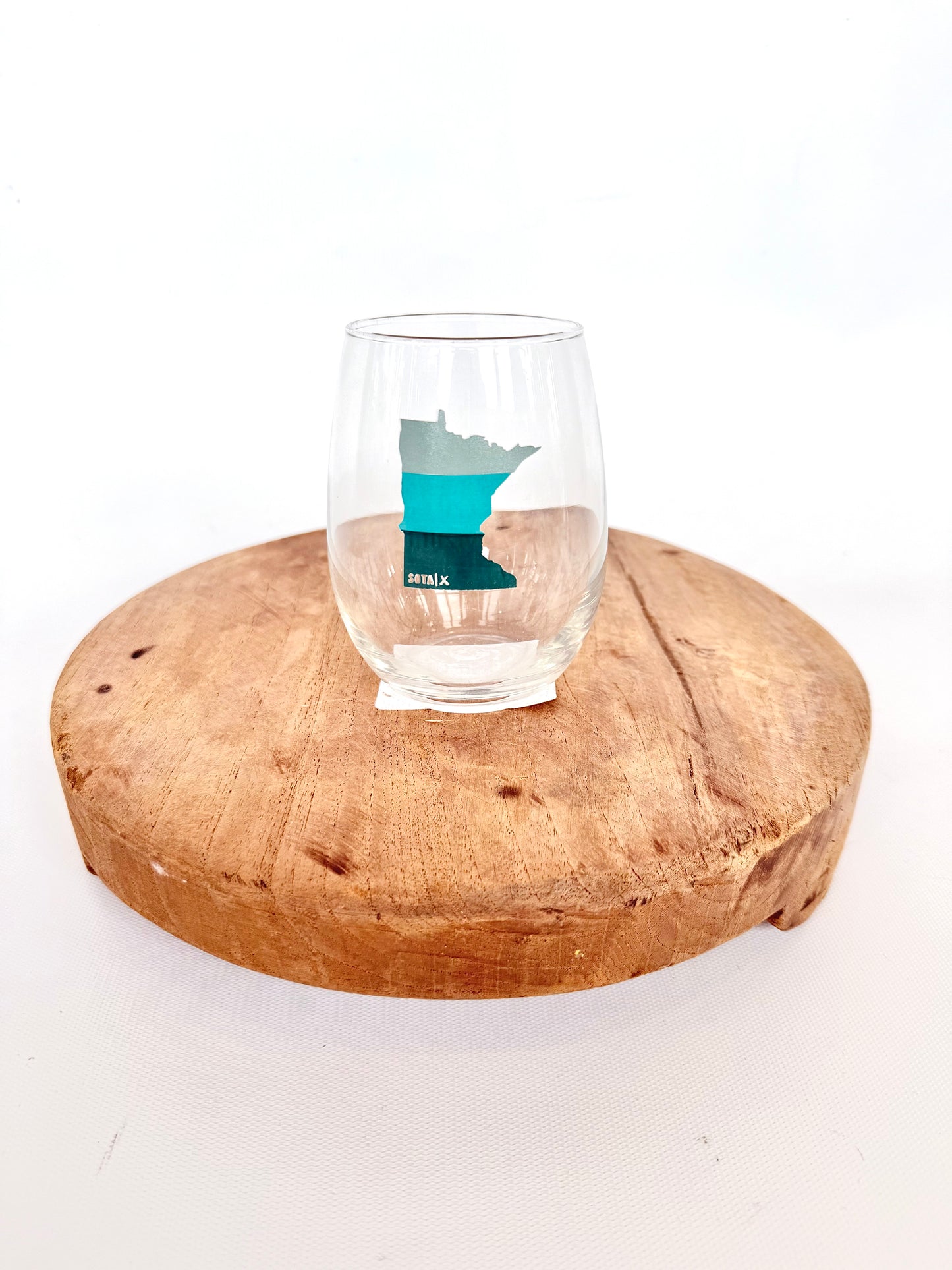 Teal Wine Glass