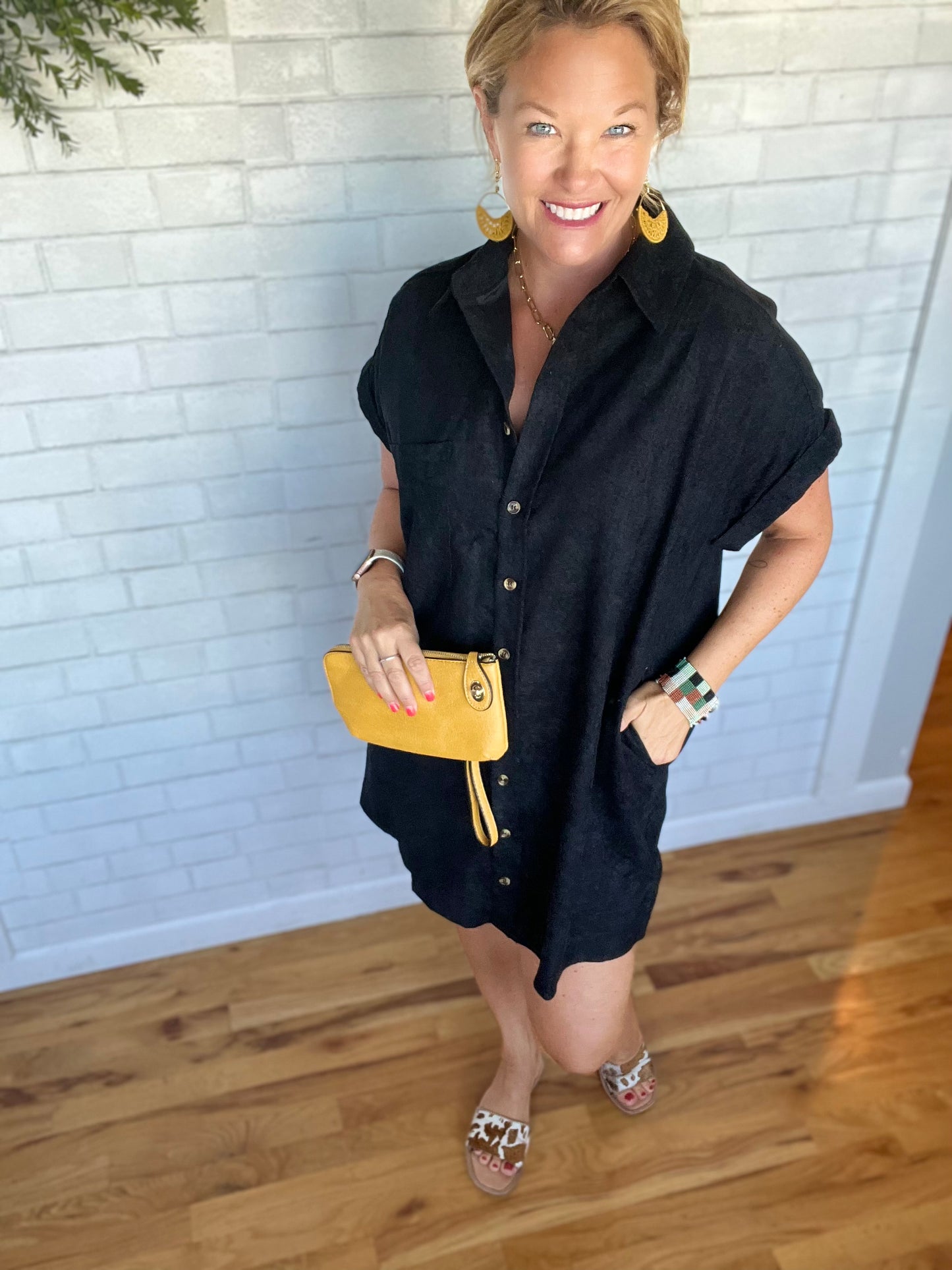 Brynn Corduroy Dress - Black
