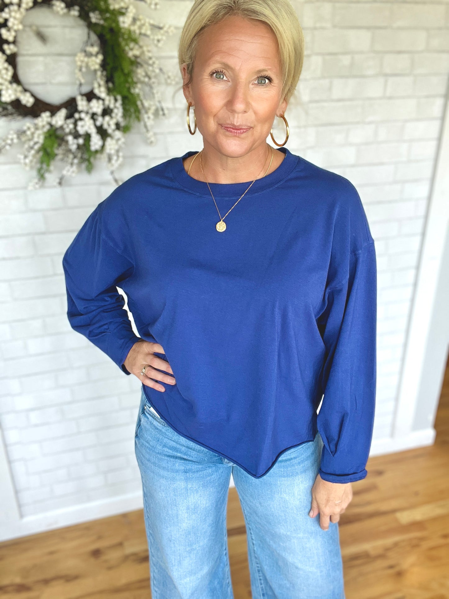 Pima Luxe Tee- Deep Blue