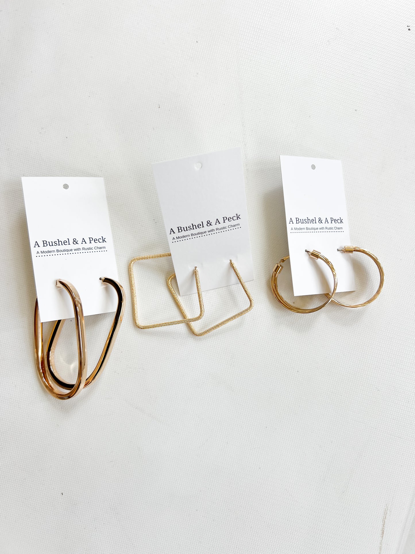 Gold Oval Hoop