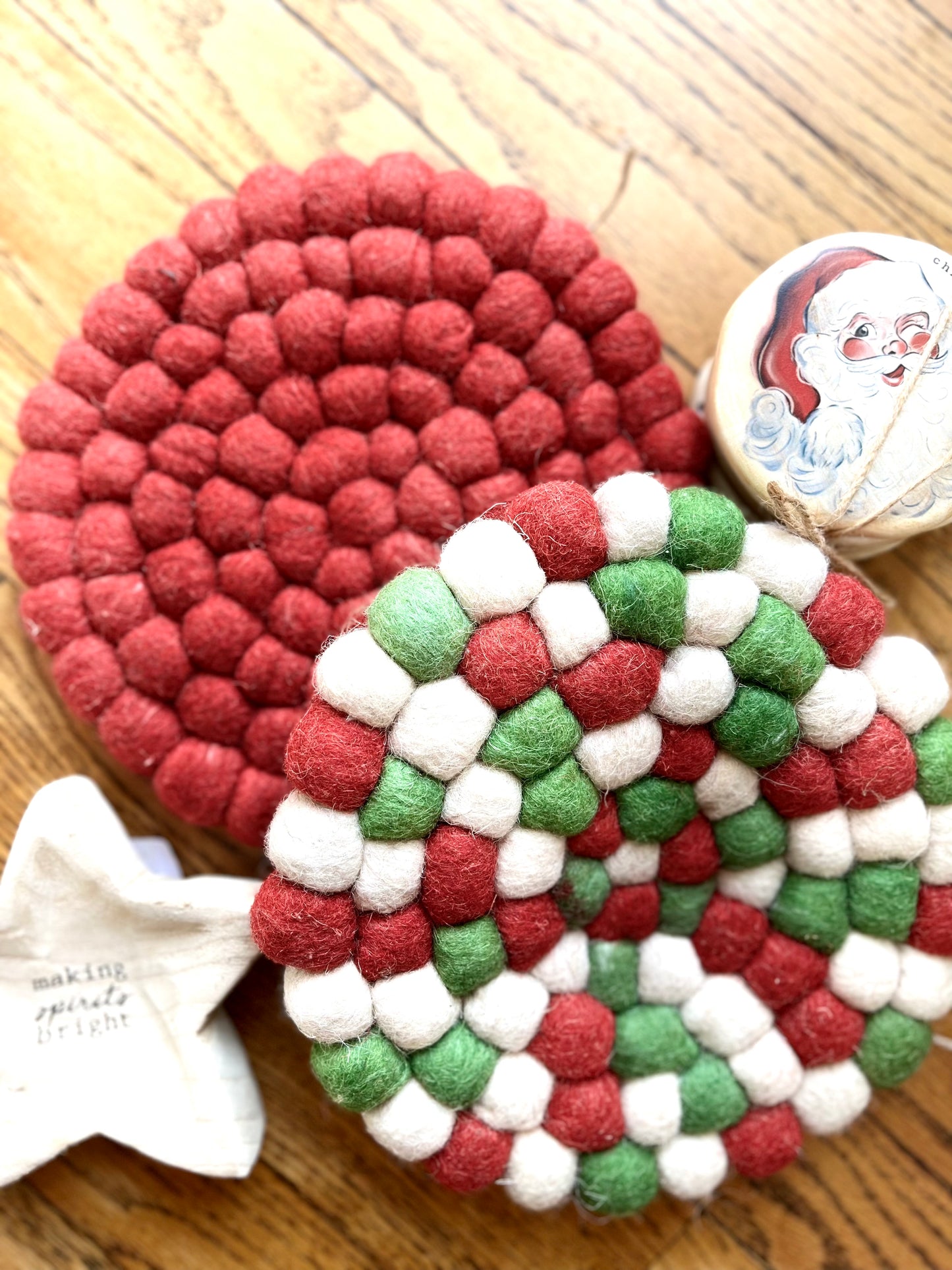 White Green Trivet
