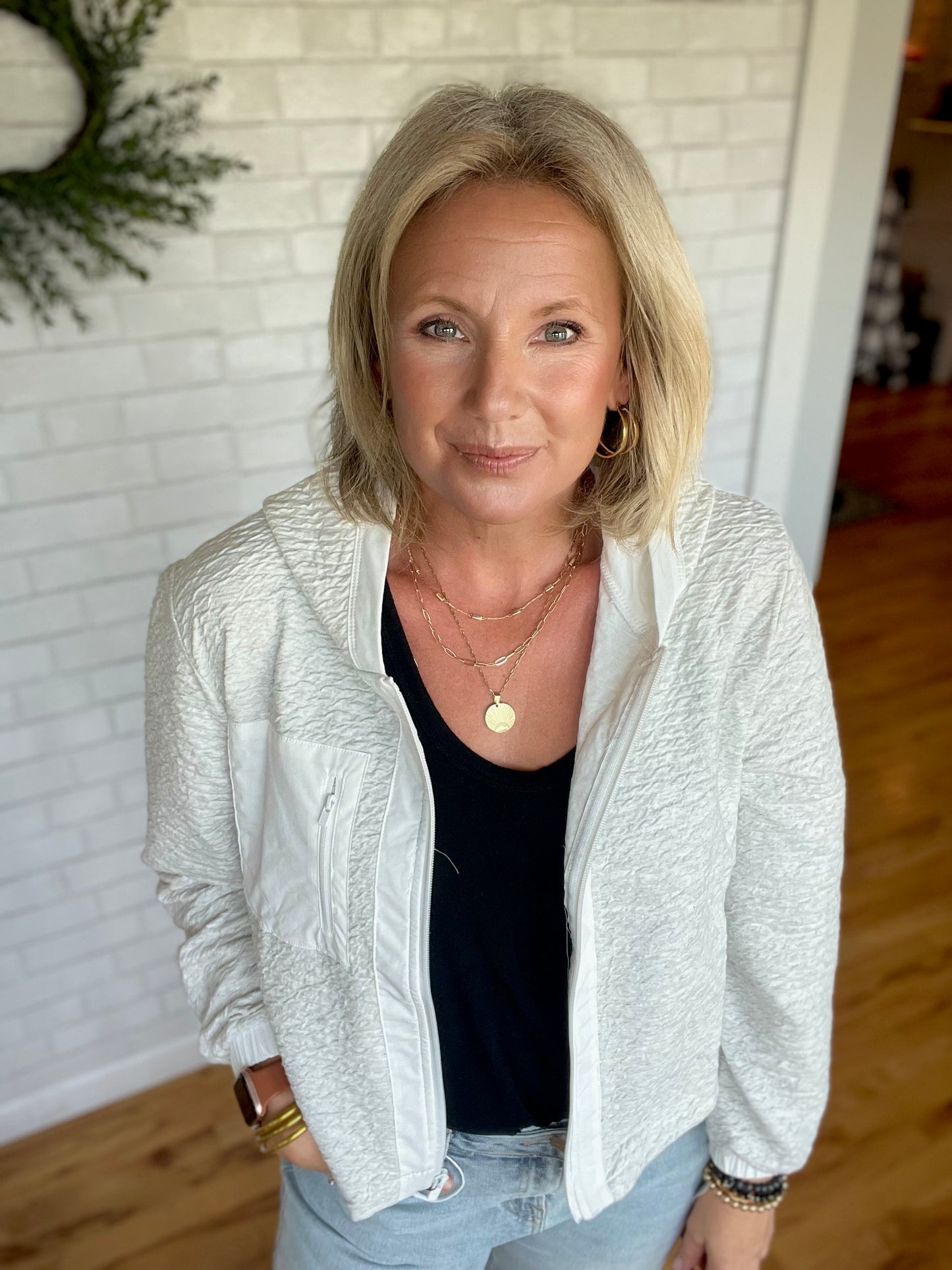 Textured Misty Grey Jacket