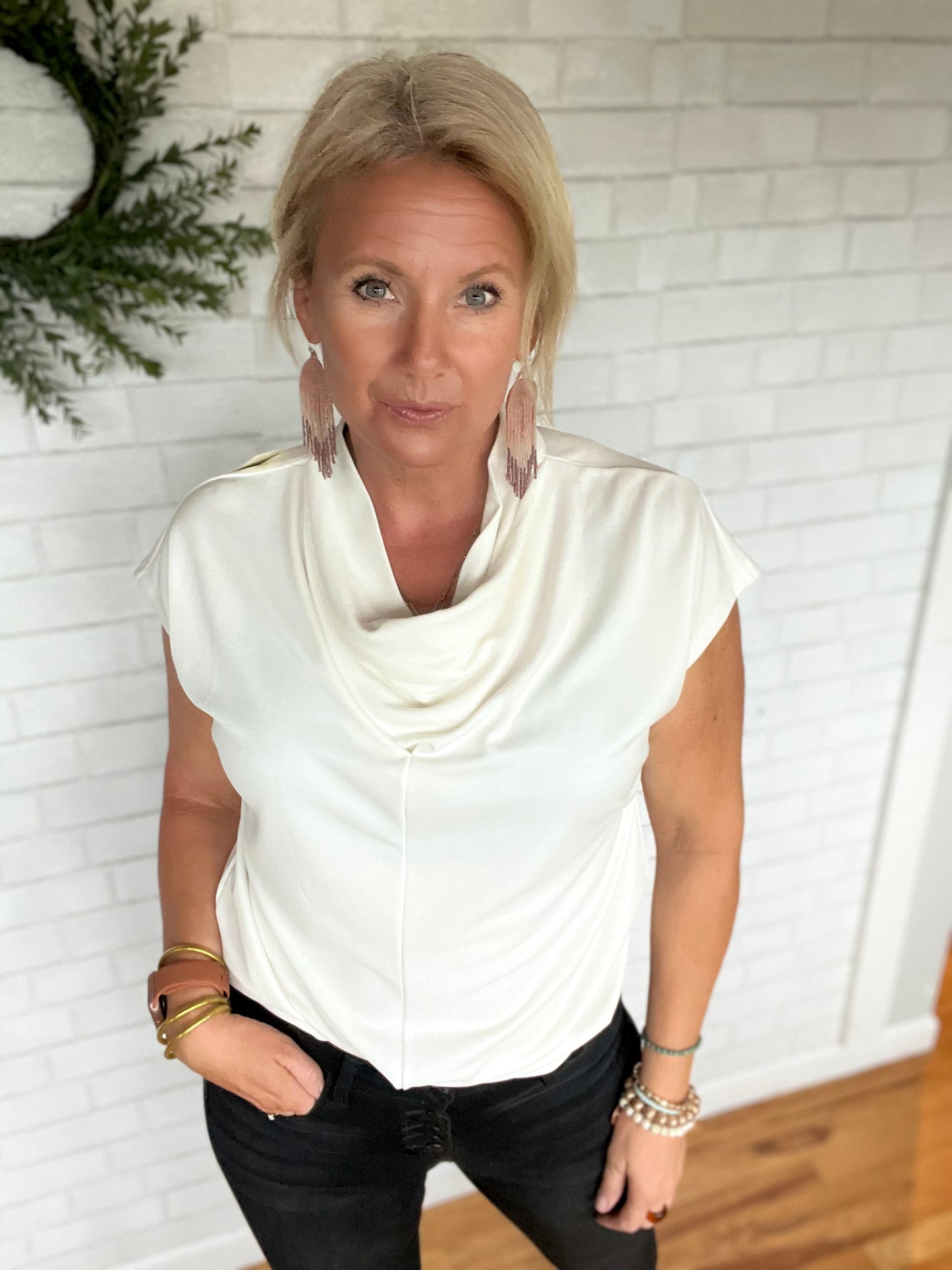 Cayla Cowl Neck Top