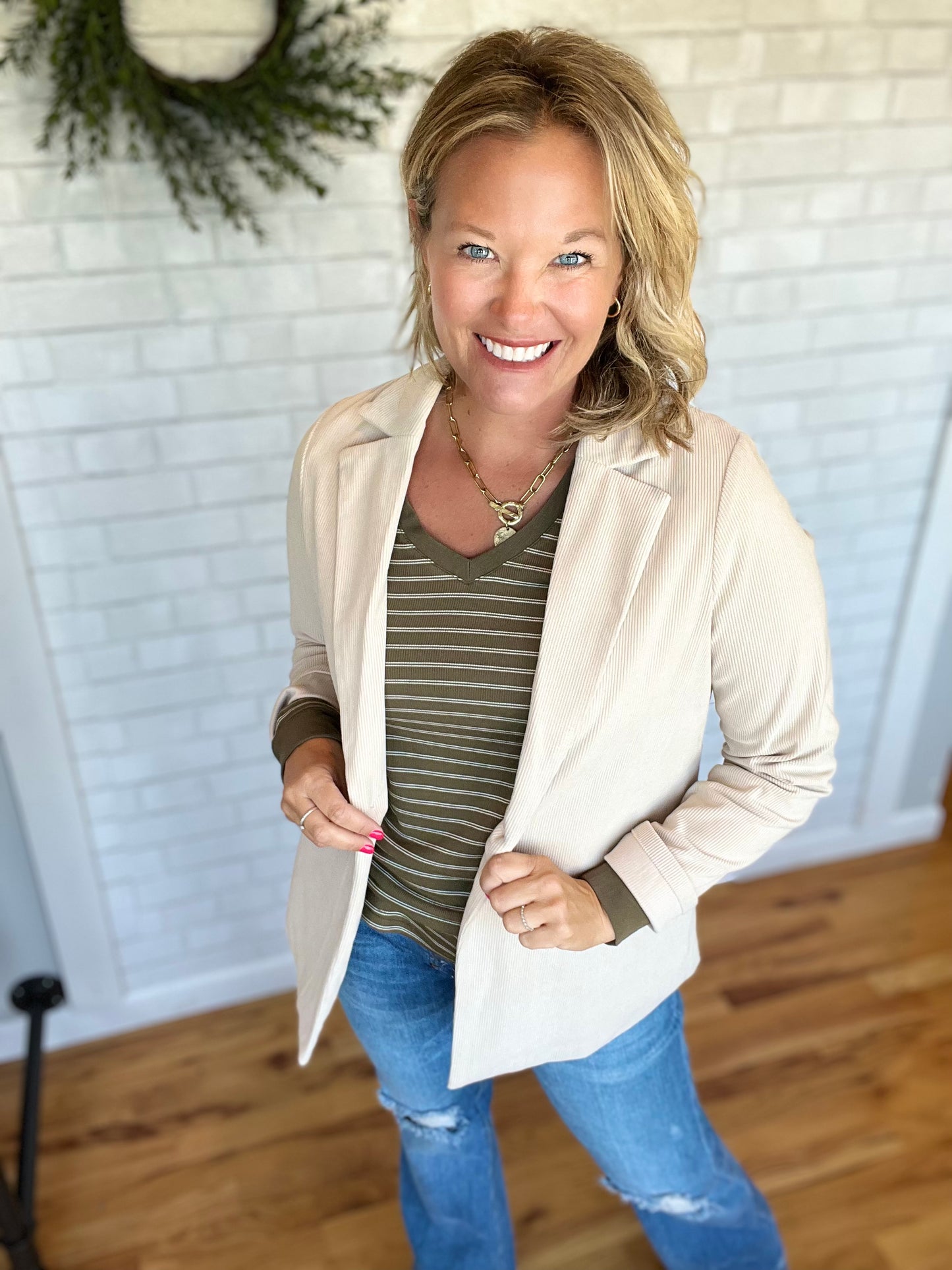 Nomad Corduroy Blazer - Cream