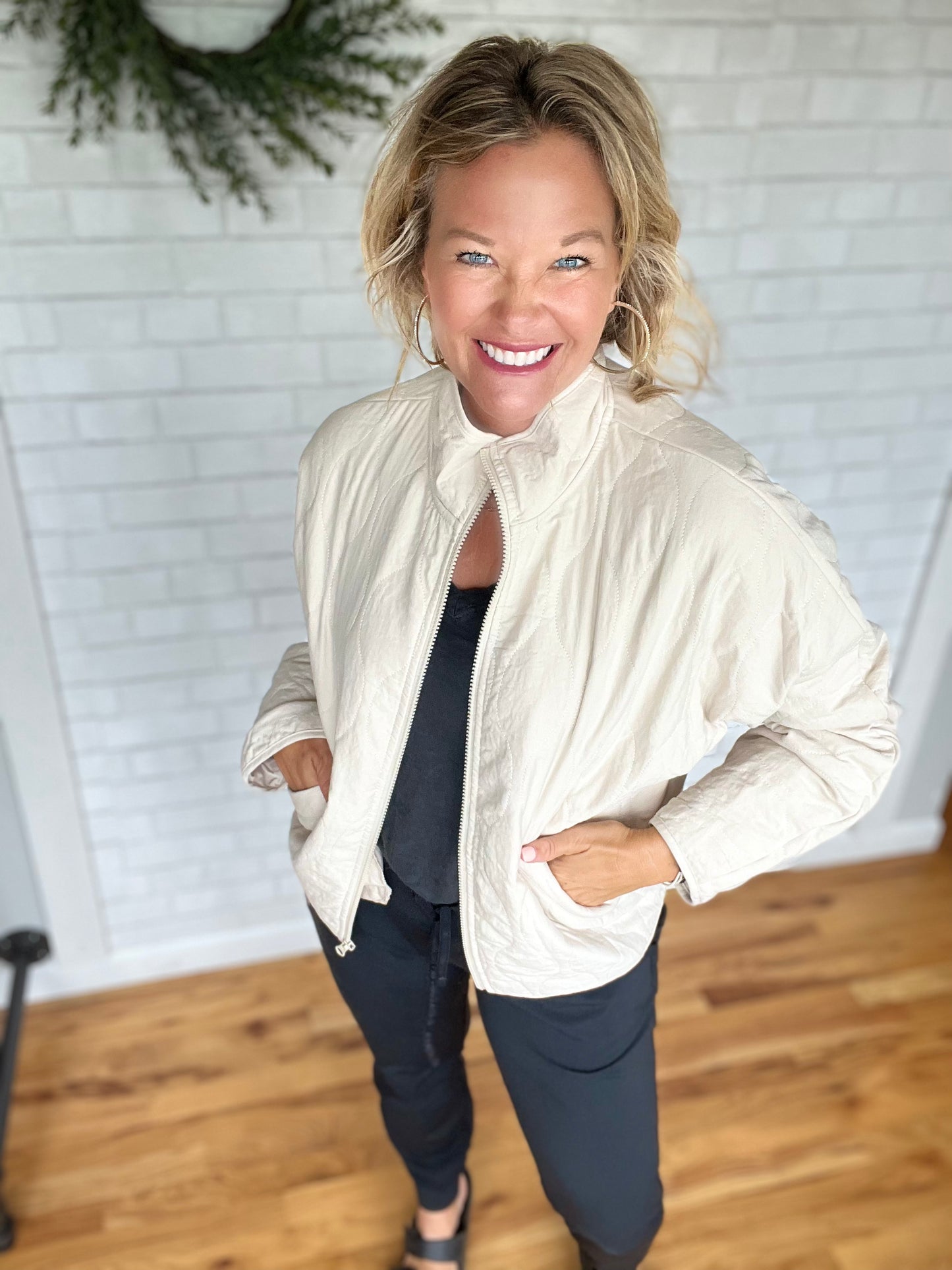 Kortney Quilted Jacket - Cream
