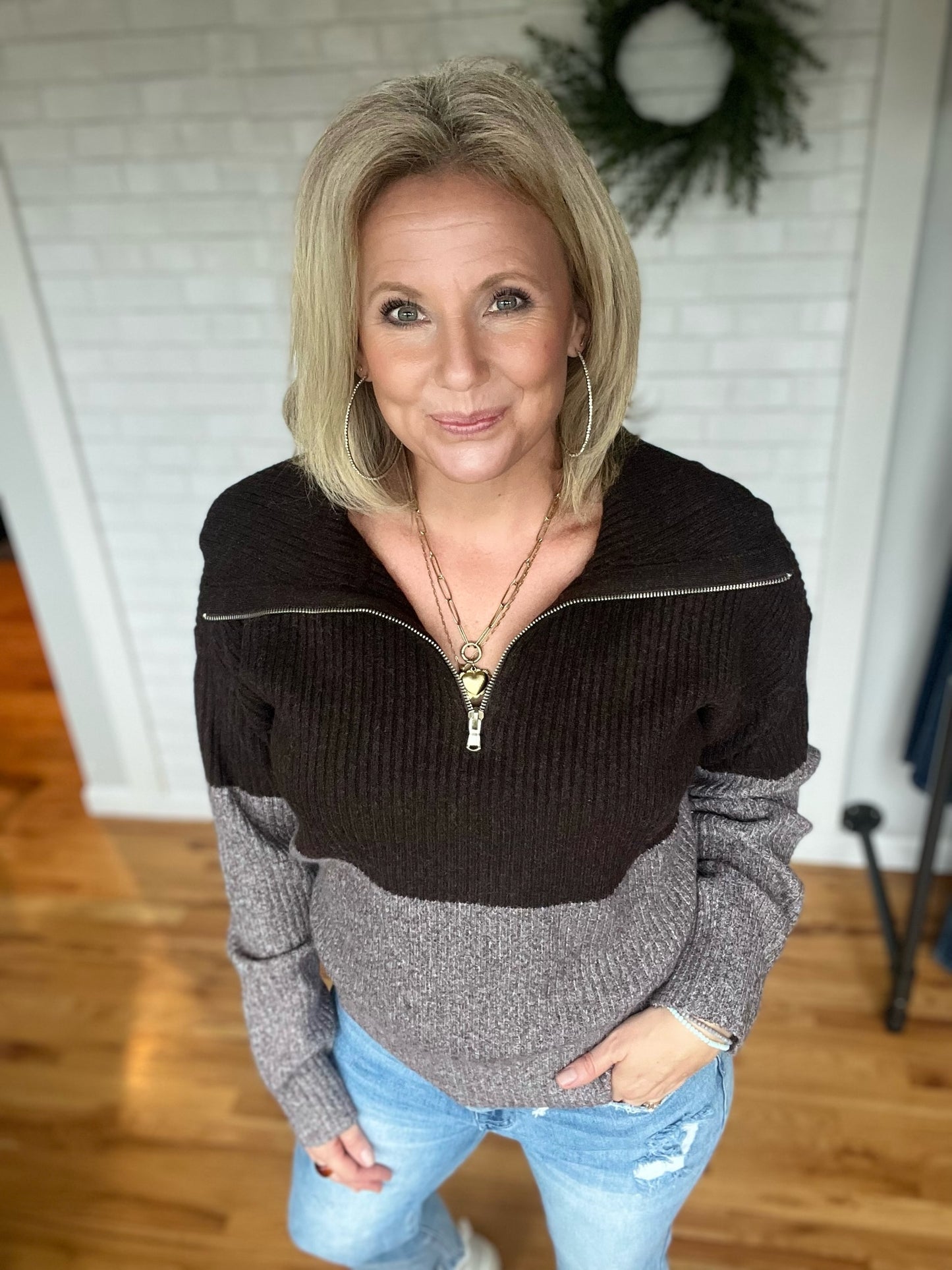 Marie Pullover - Dark/Heather Brown