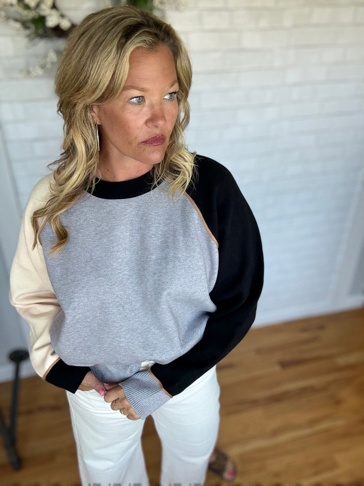 Raglan Color block - Grey/Black