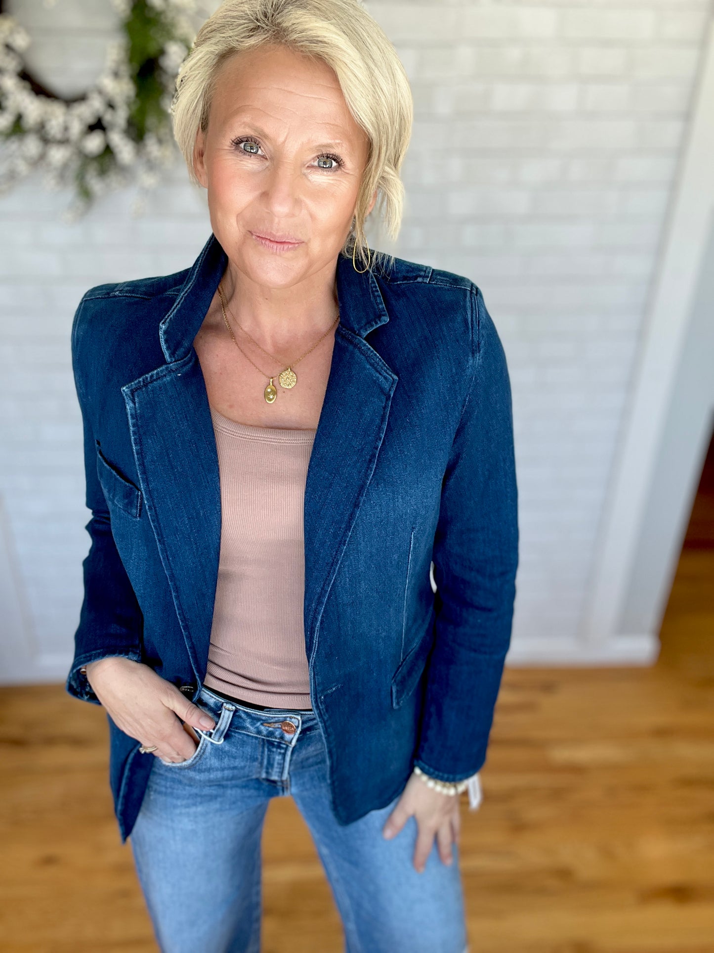 Brenna Square Neck Tee - Mocha