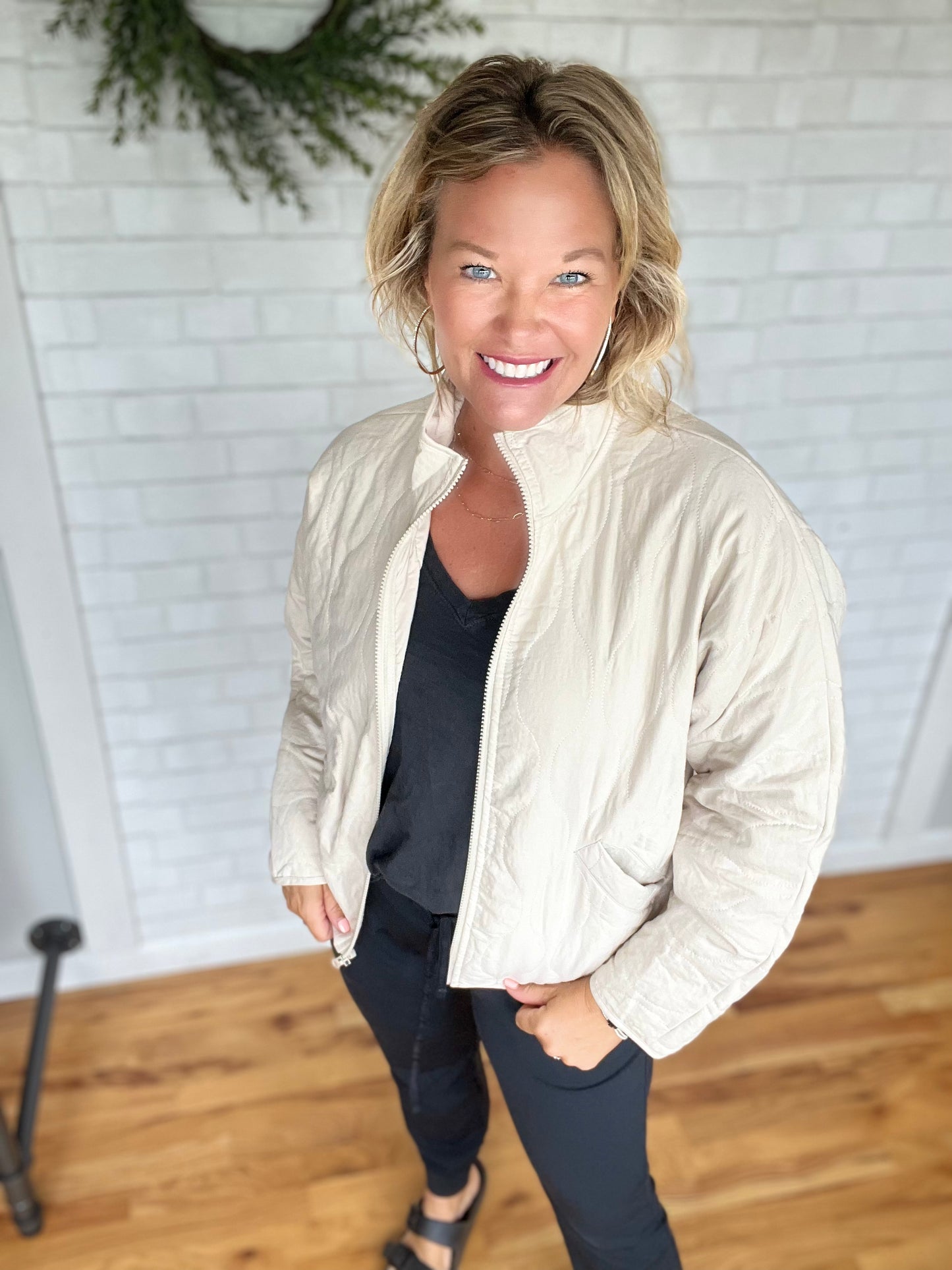 Kortney Quilted Jacket - Cream
