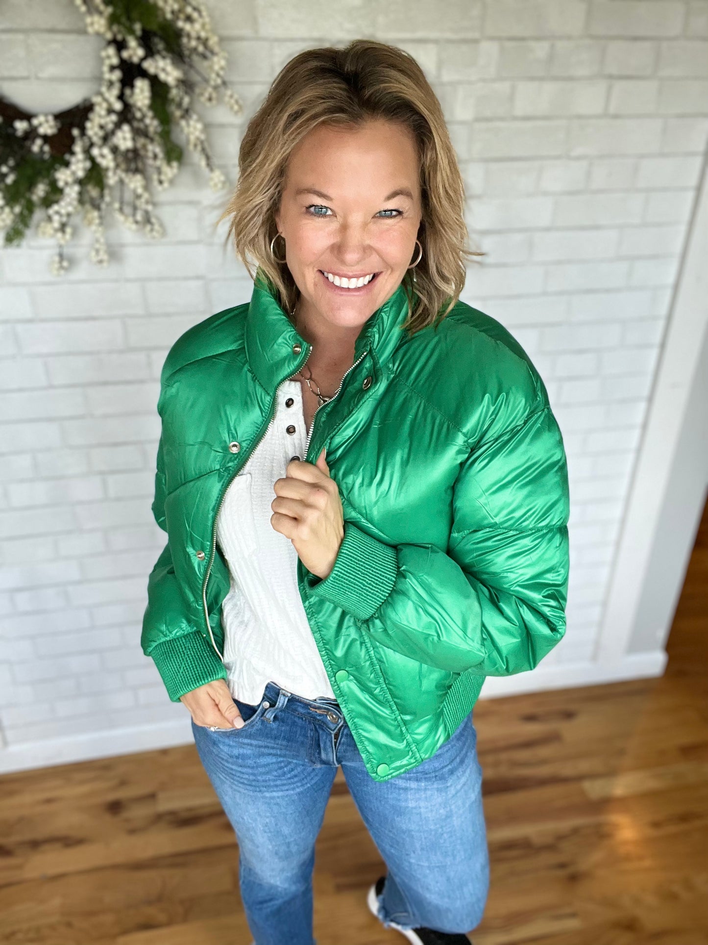 Puffer Jacket- Green