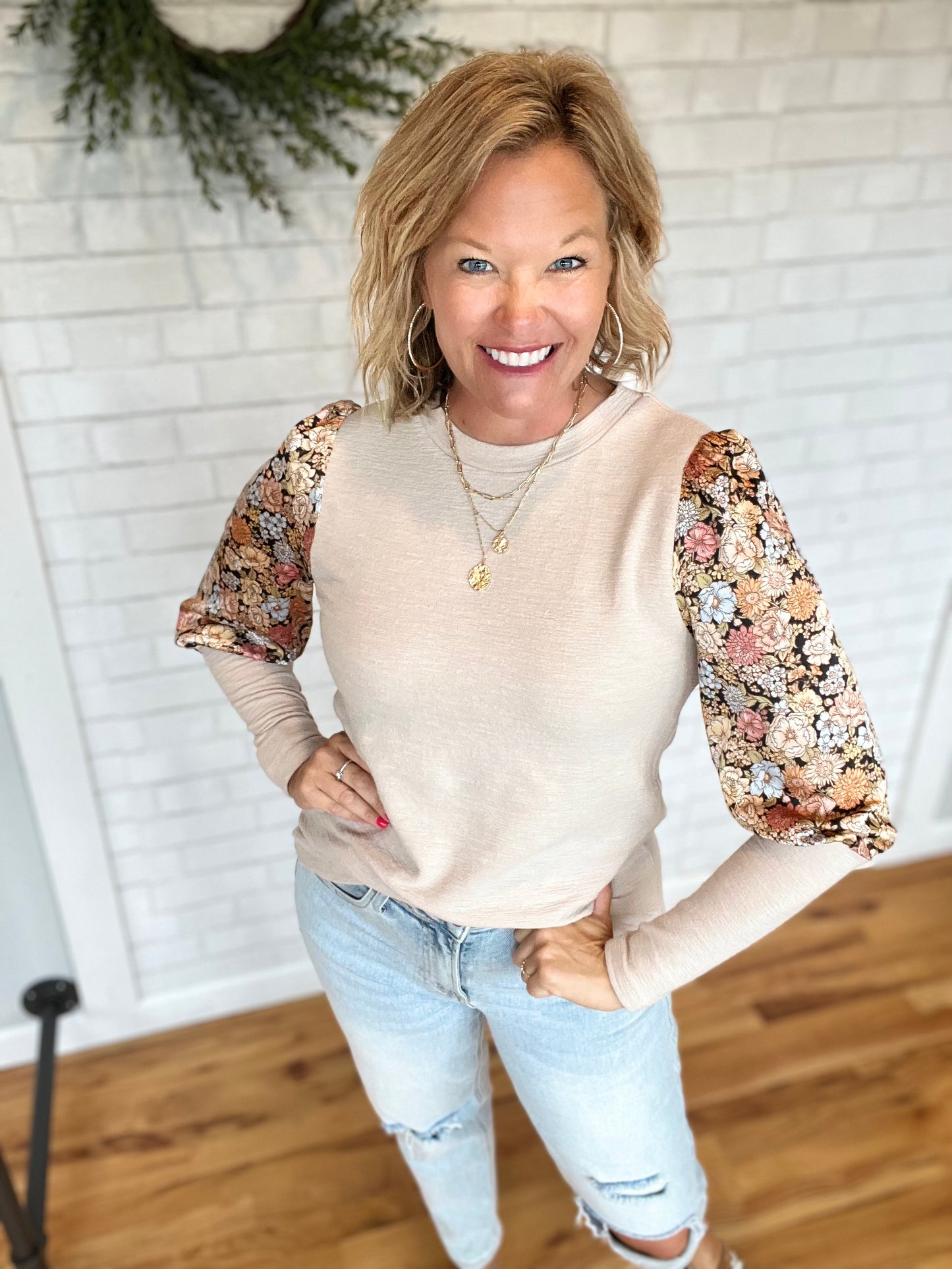 Francesca Top - Taupe