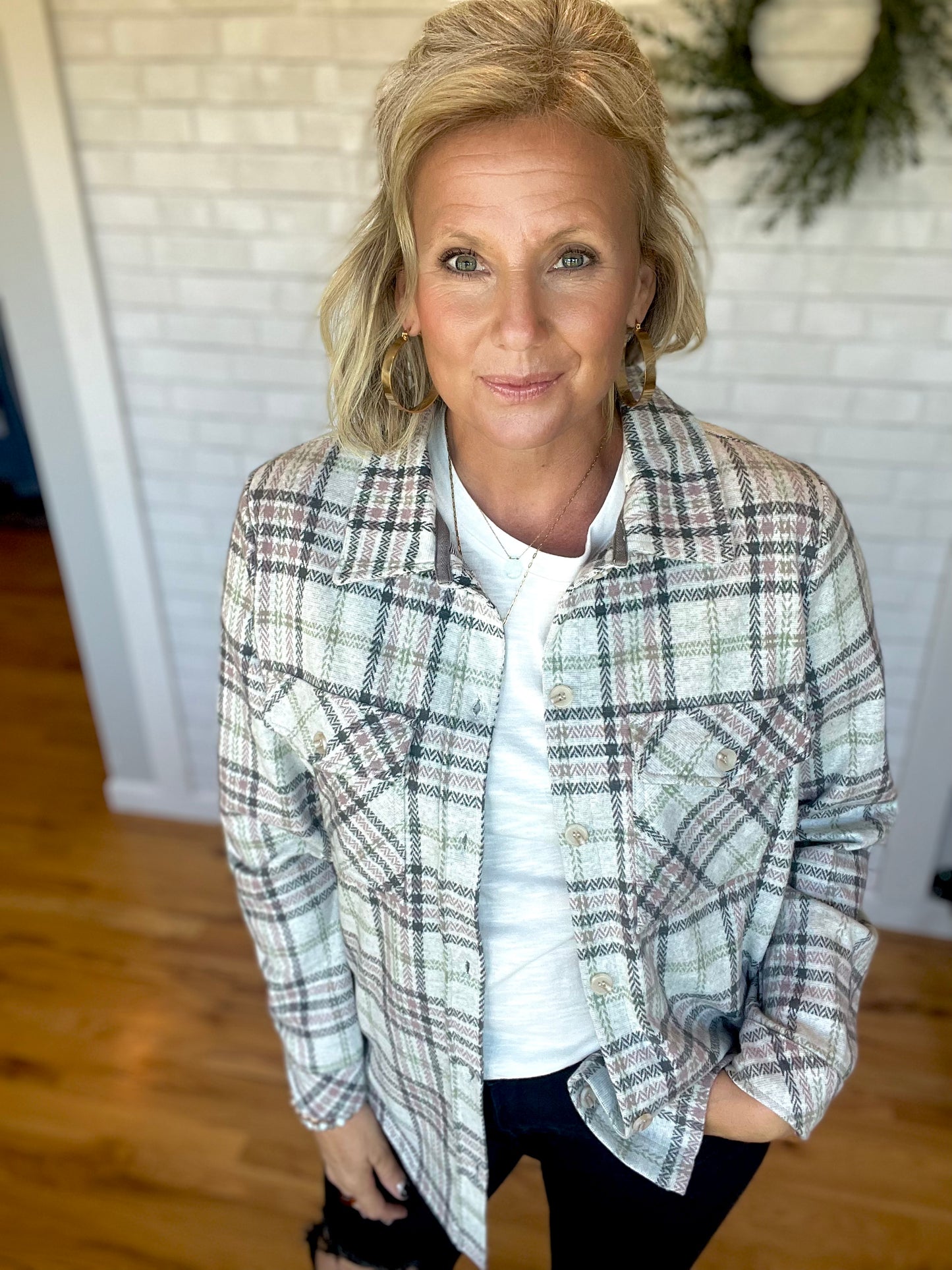 Weston Jacket - Mossy Green/ Pink Plaid