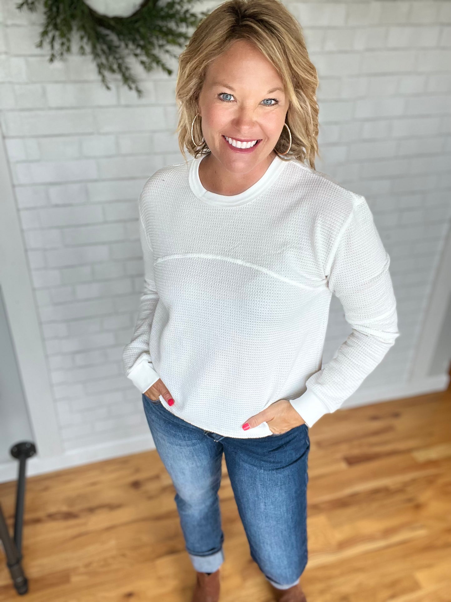 Wren Waffle Weave Top
