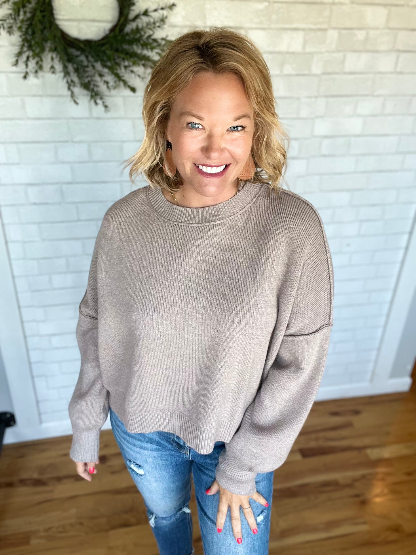 Remy Relaxed Fit Sweater - Stone