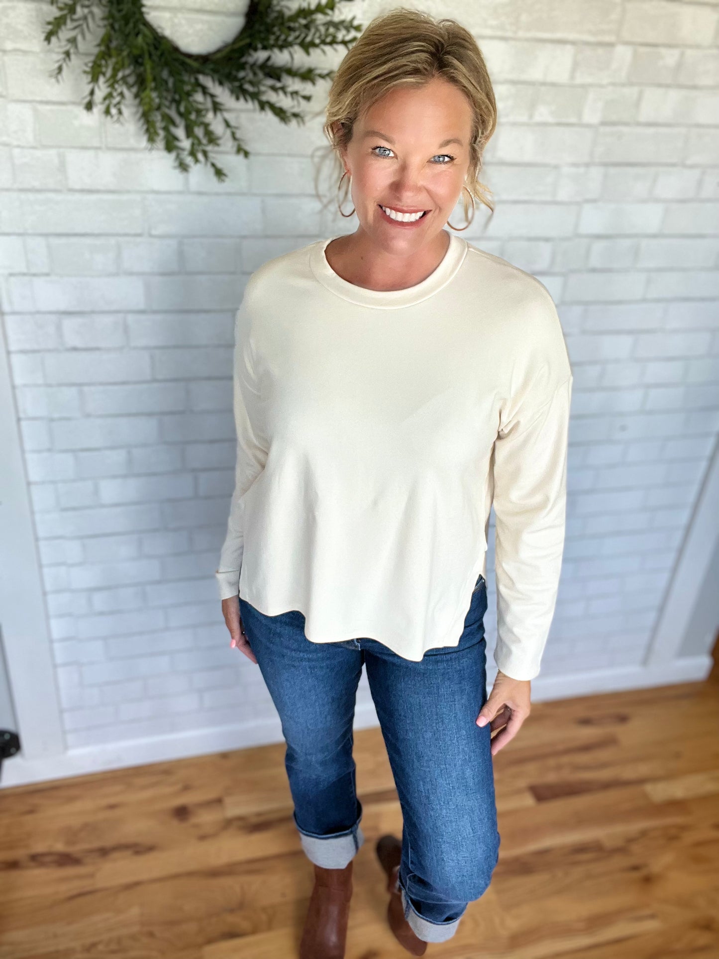 Deena Knit Top - Natural