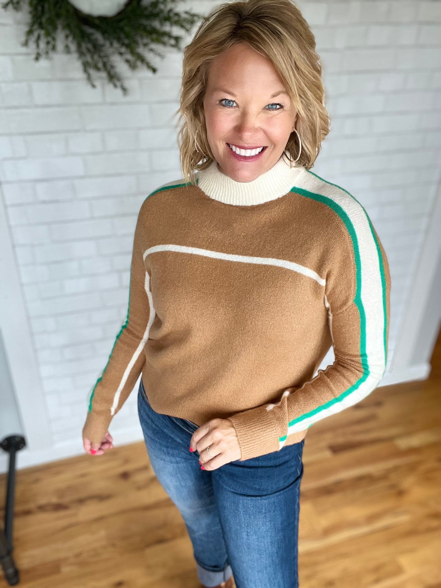 Sissy Striped Mockneck