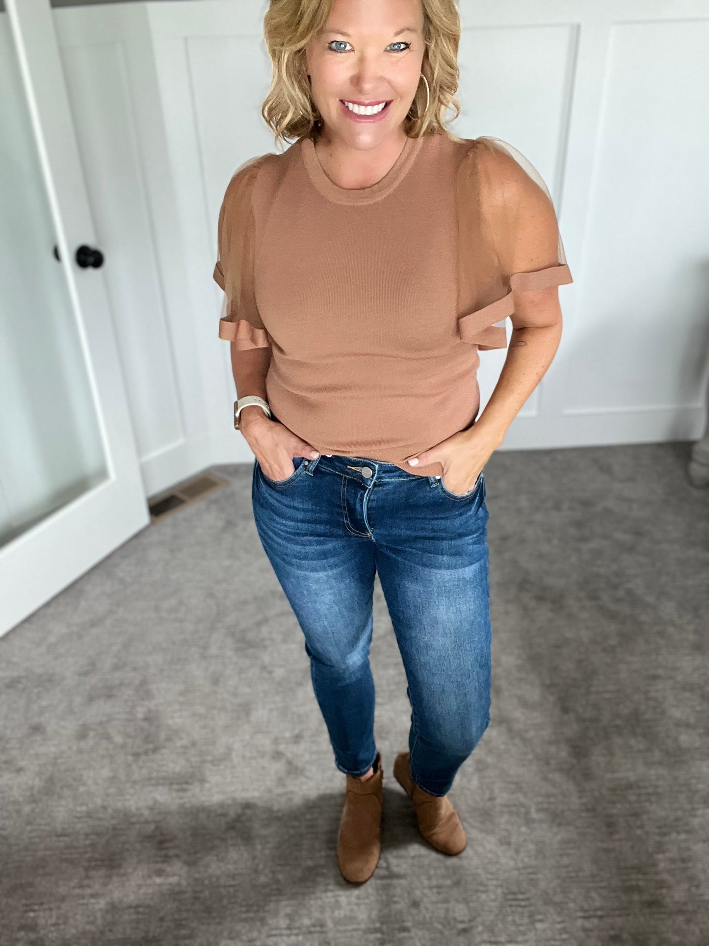 High Rise Ankle Skinny