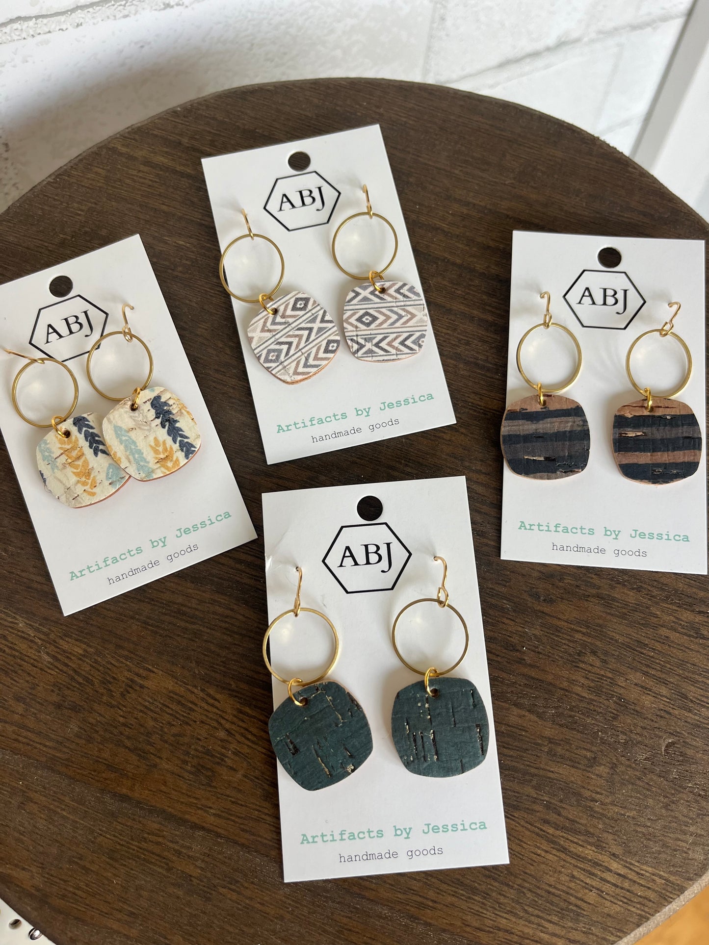 Circle Single Drop Earrings