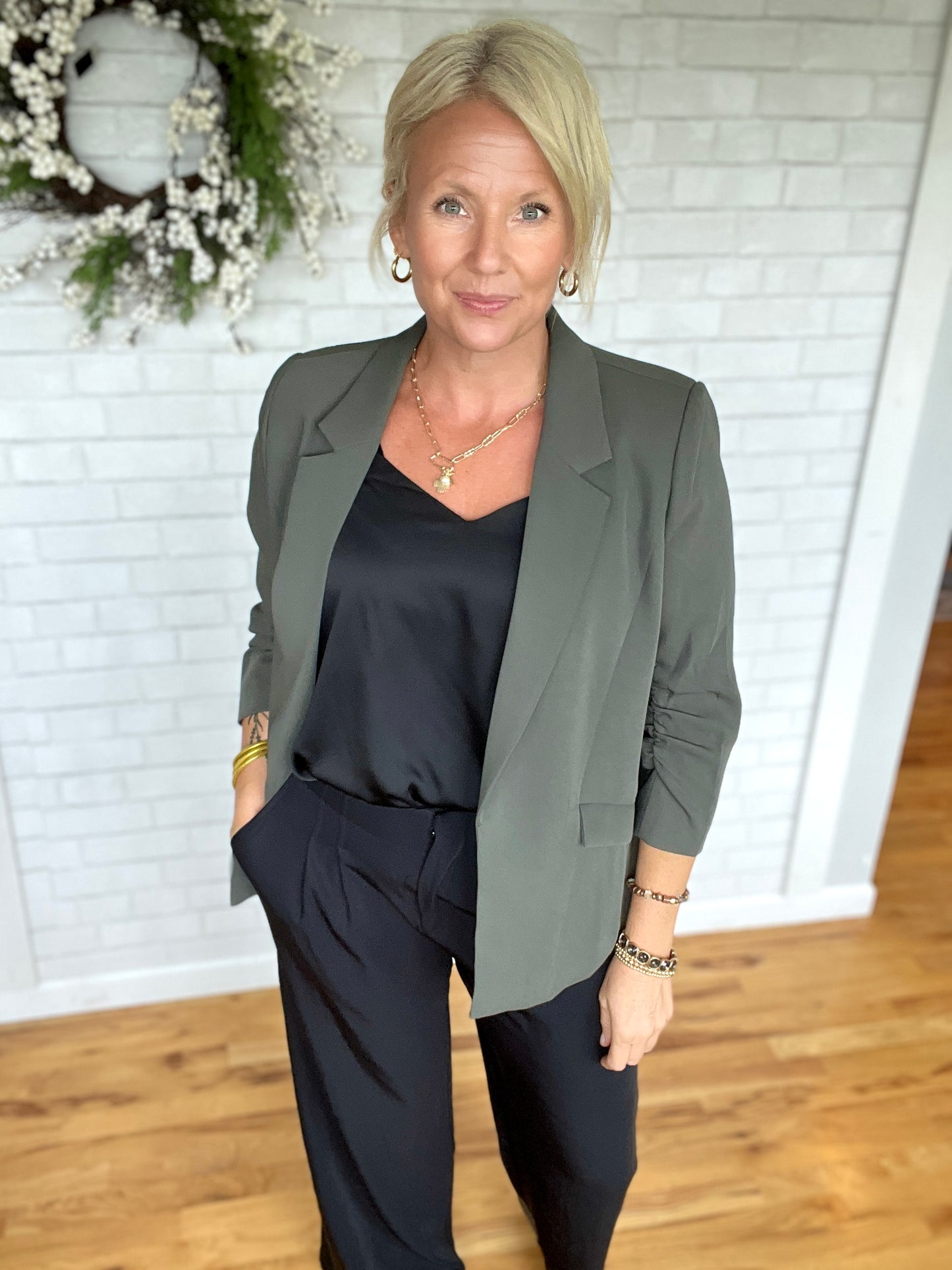Riley Wide Leg Pant - Black