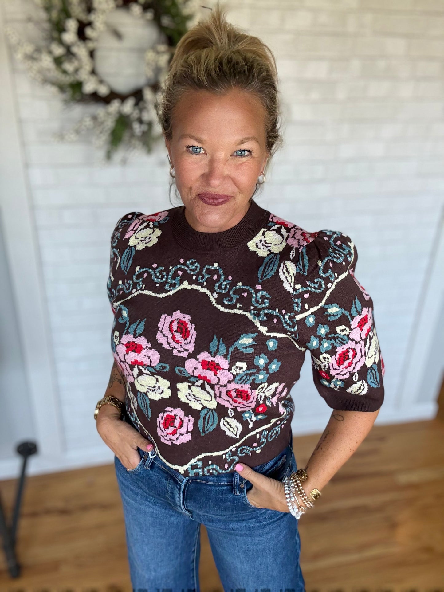 Frannie Floral Knit Top