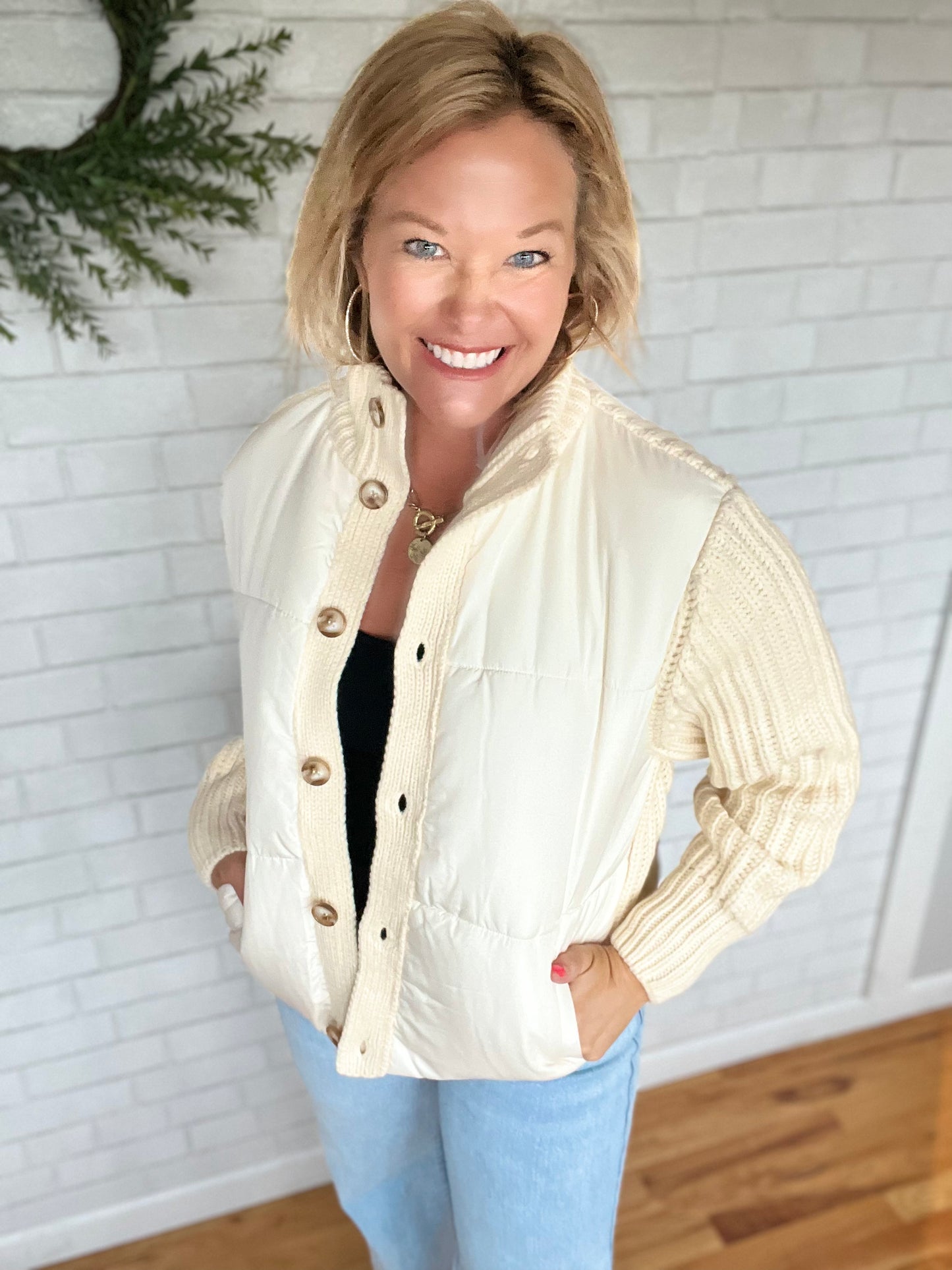 Kiana Quilted Jacket - Cream