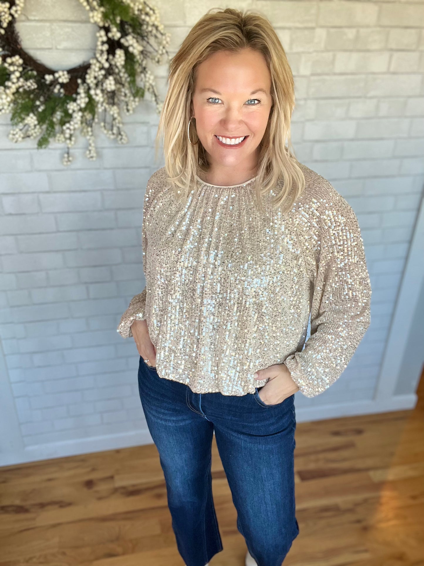 Champagne Sparkle Top
