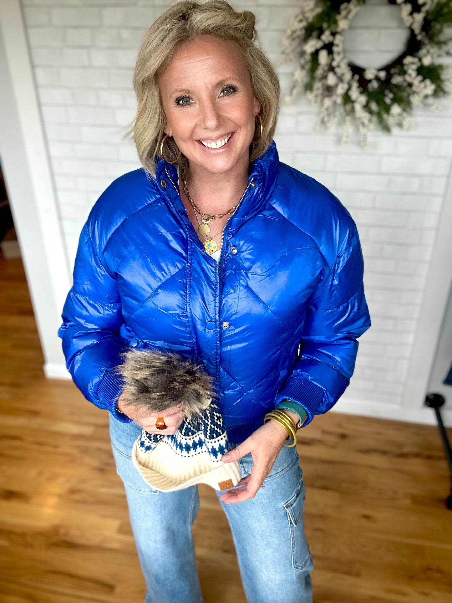 Puffer Jacket- Blue