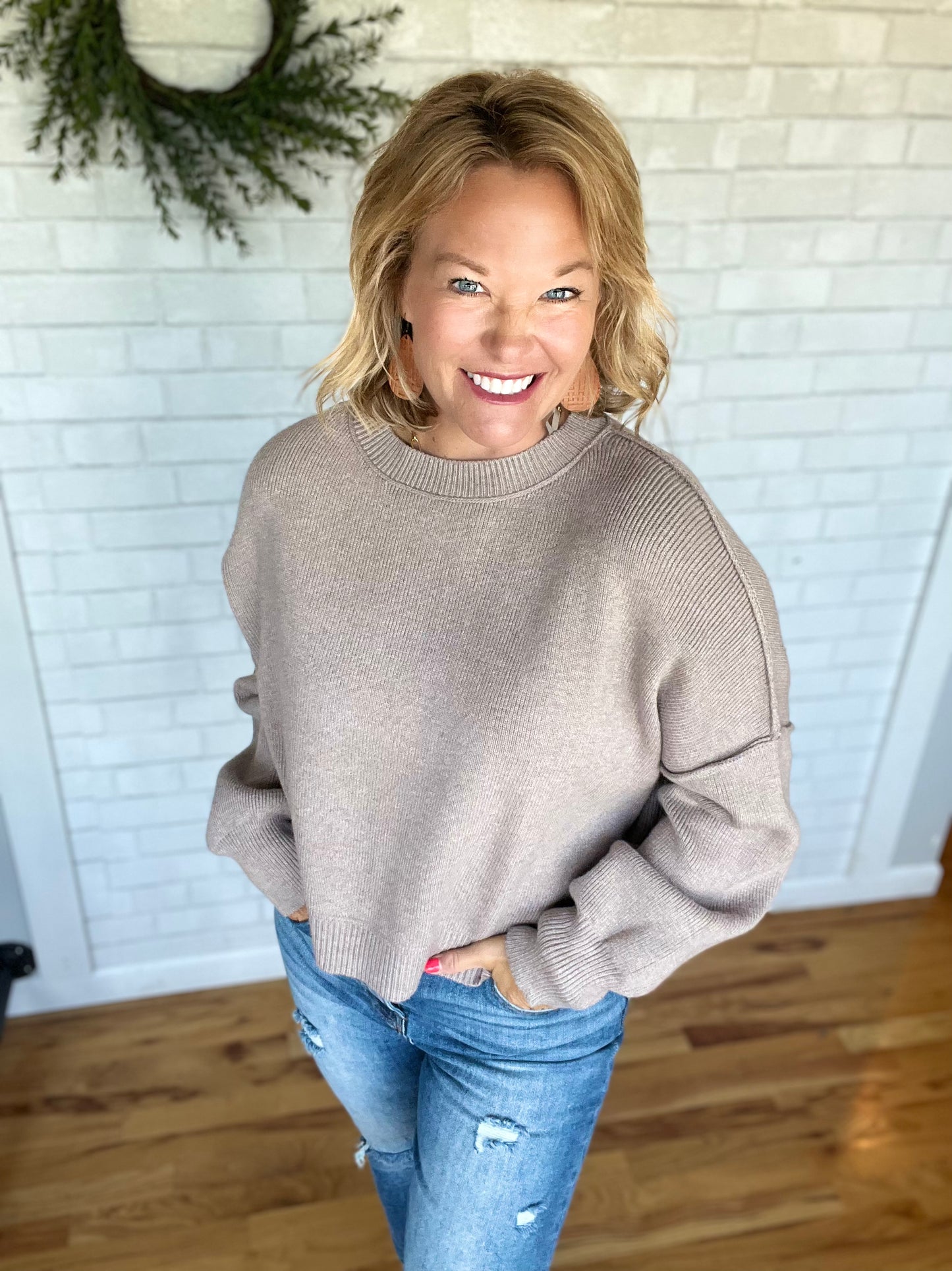 Remy Relaxed Fit Sweater - Stone