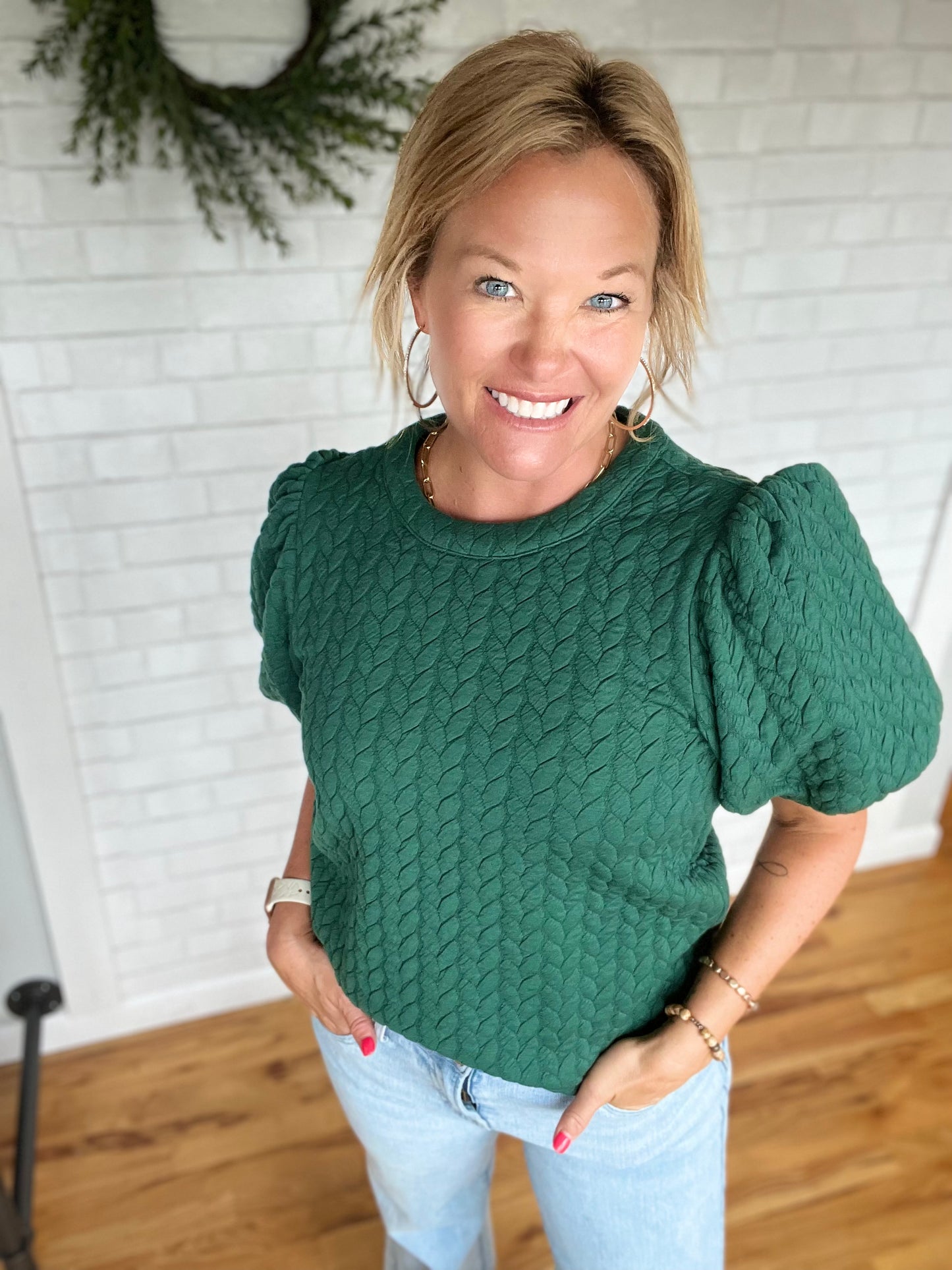 Brandi Braided Top - Green