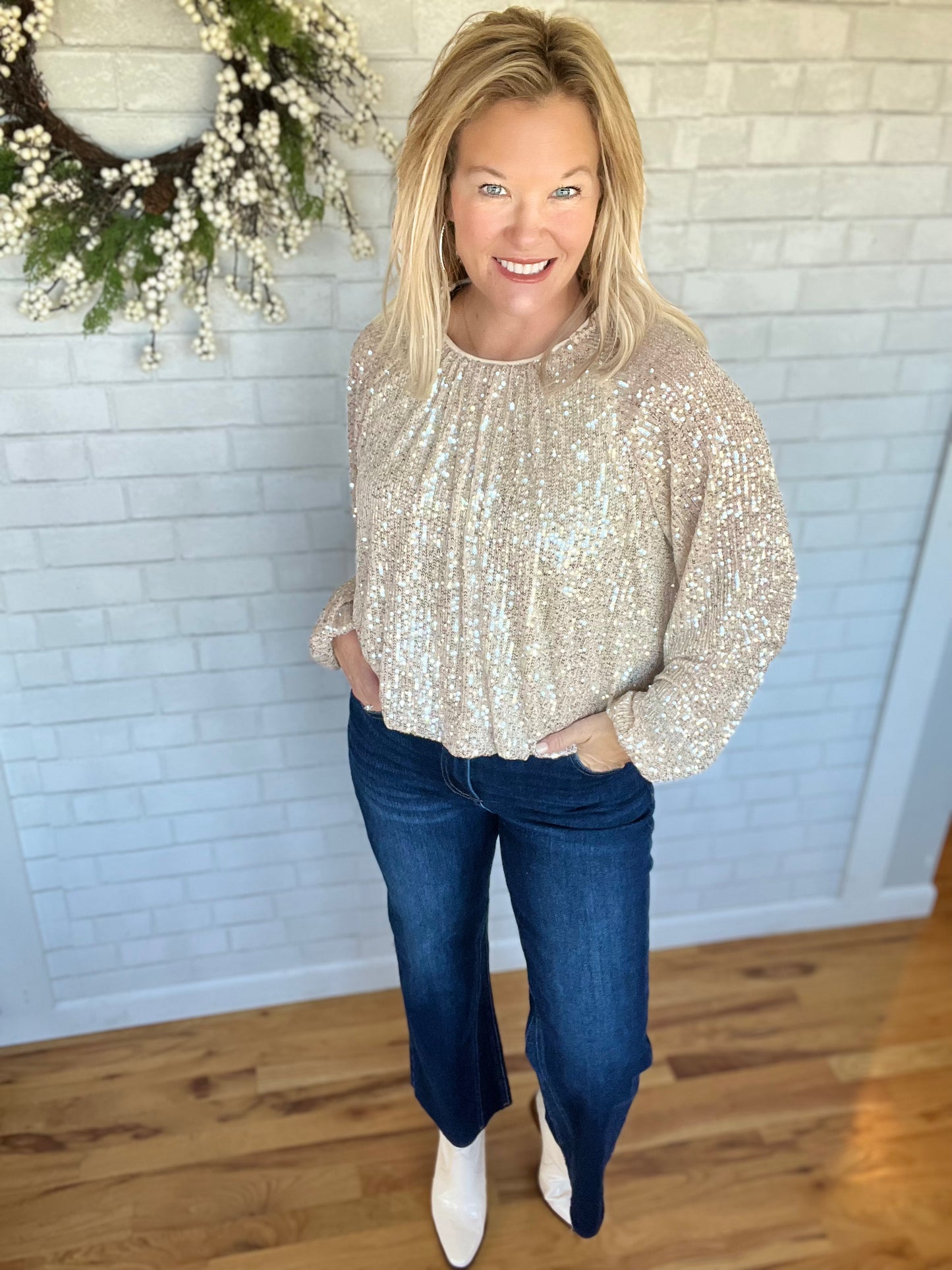 Champagne Sparkle Top