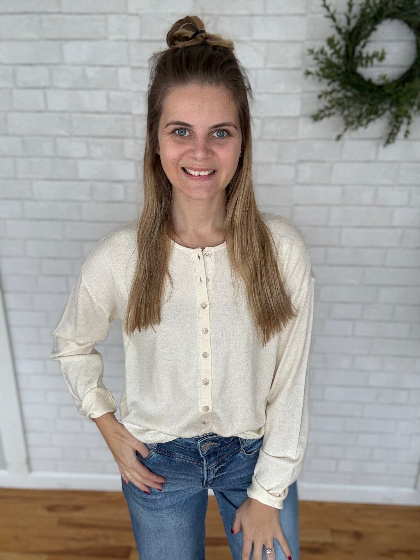 Della Cardigan-Ivory