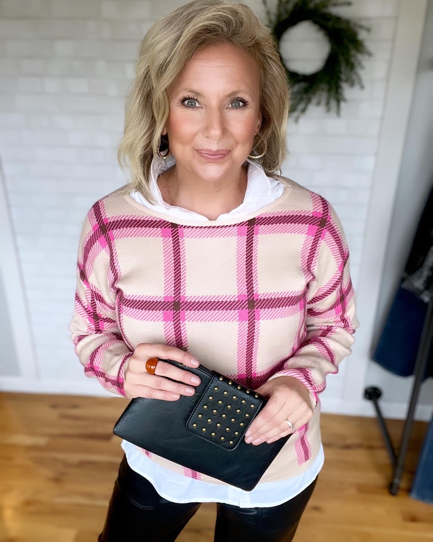 Brit Sweater - Taupe/Pink
